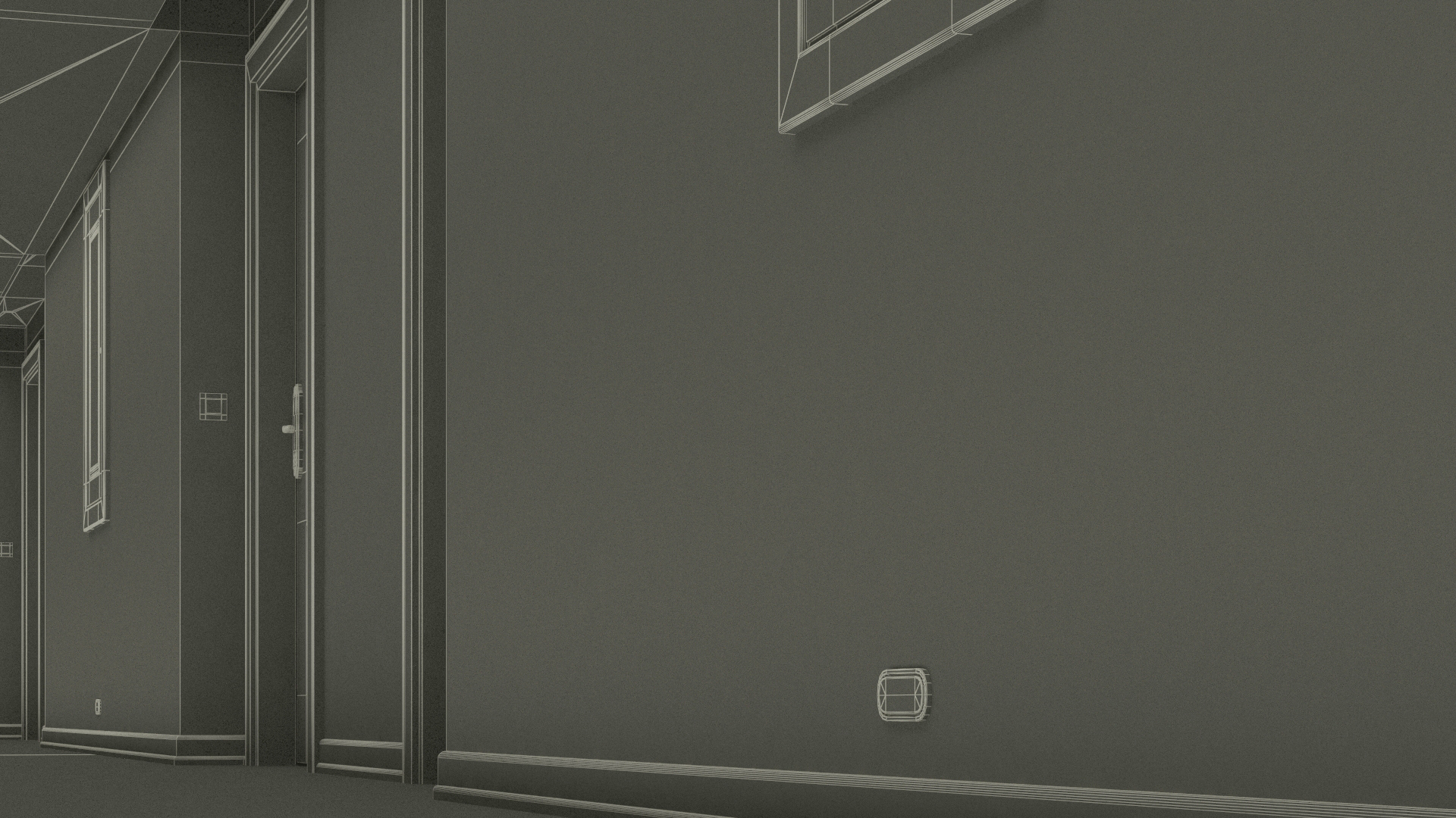 Hotel Walkway Green 3D model