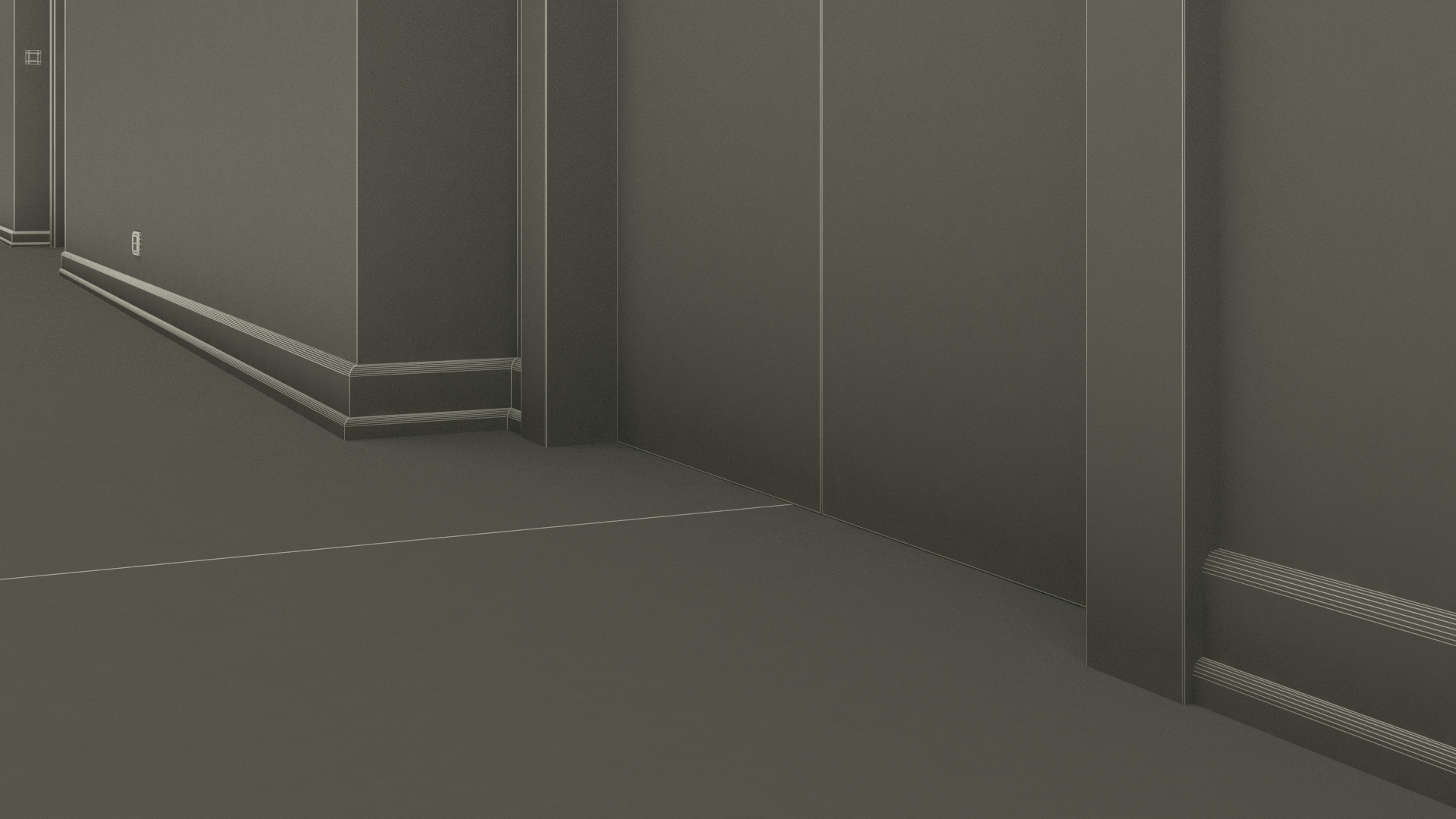 Hotel Walkway Green 3D model
