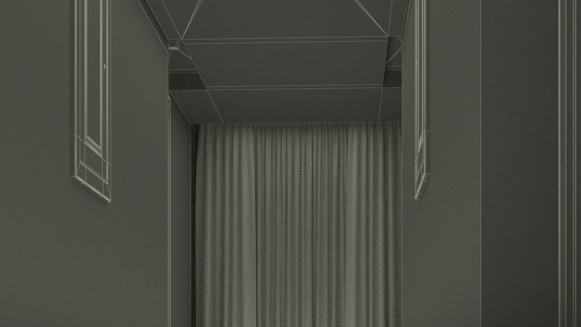 Hotel Walkway Green 3D model