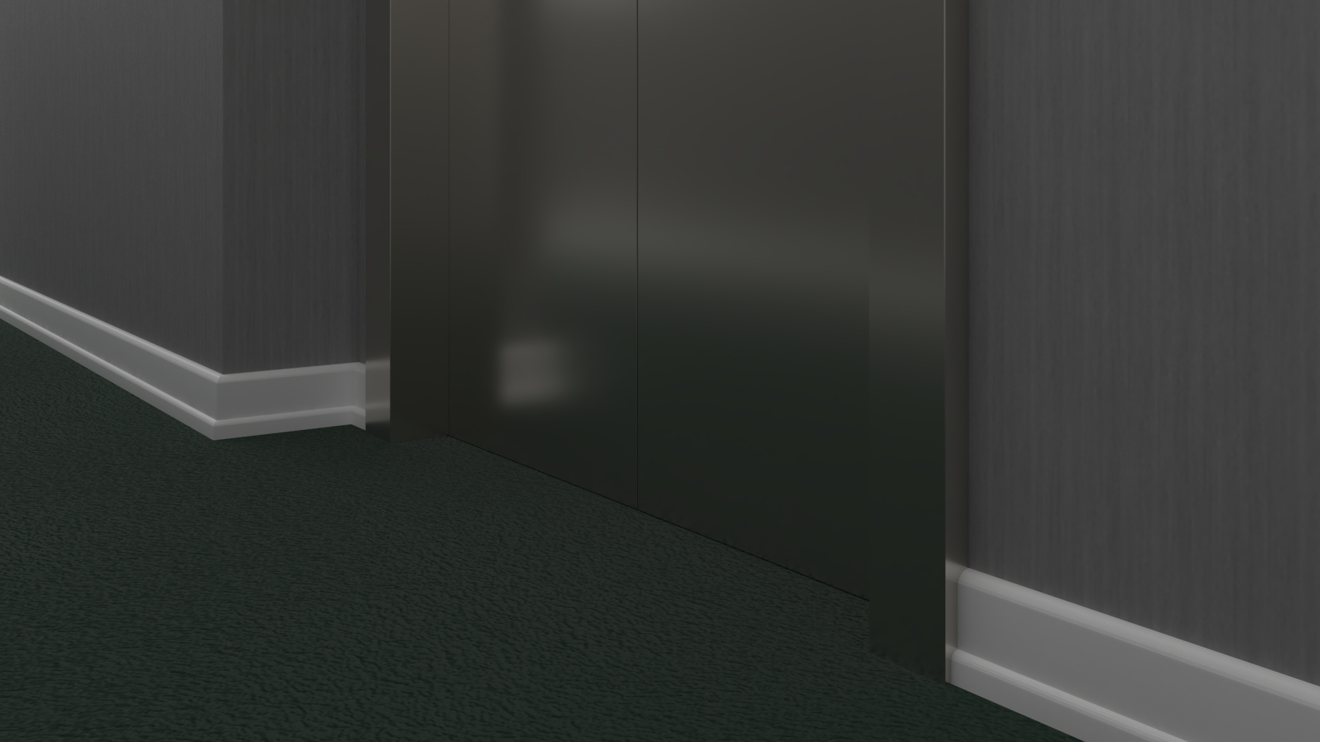 Hotel Walkway Green 3D model
