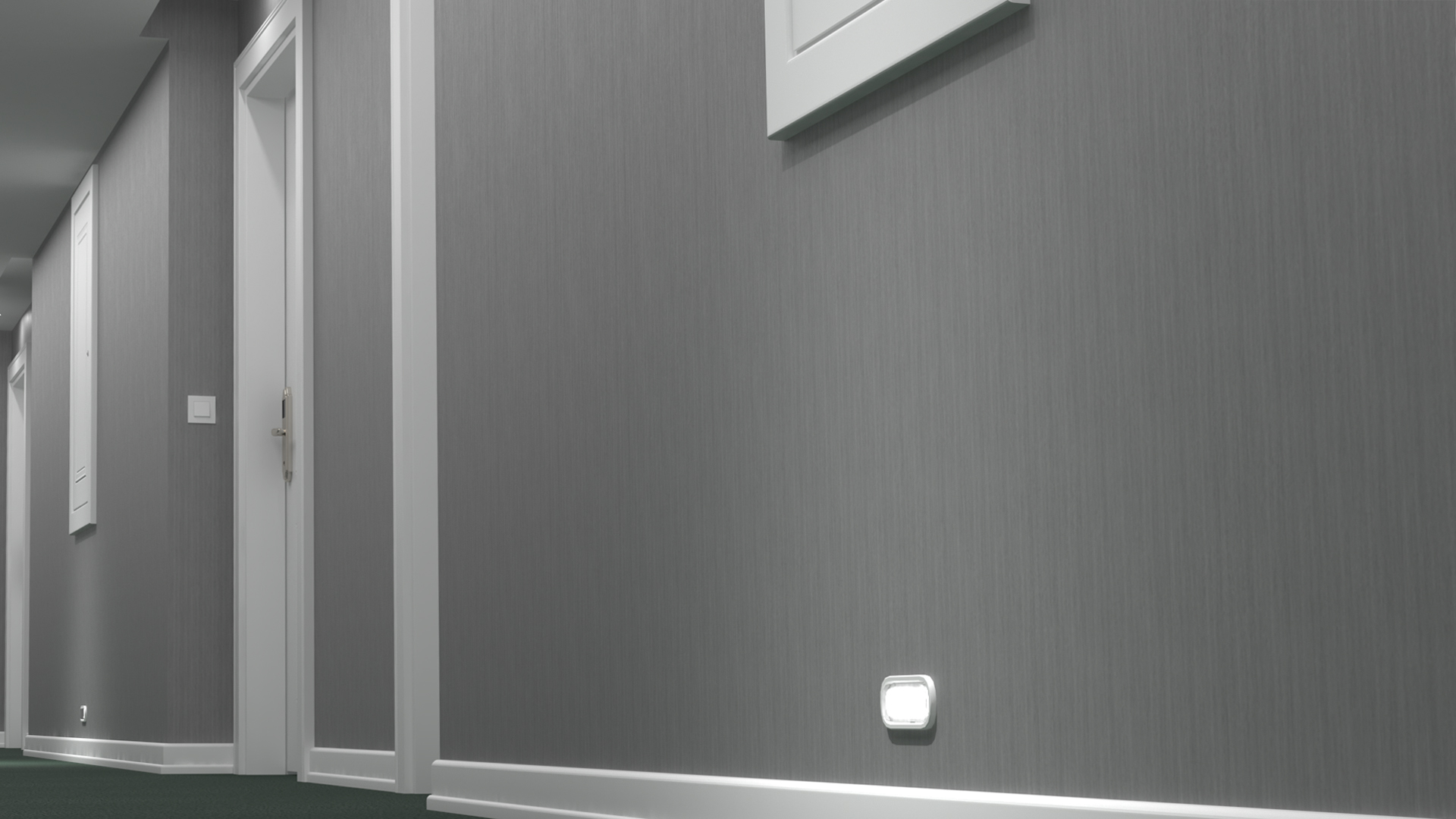 Hotel Walkway Green 3D model