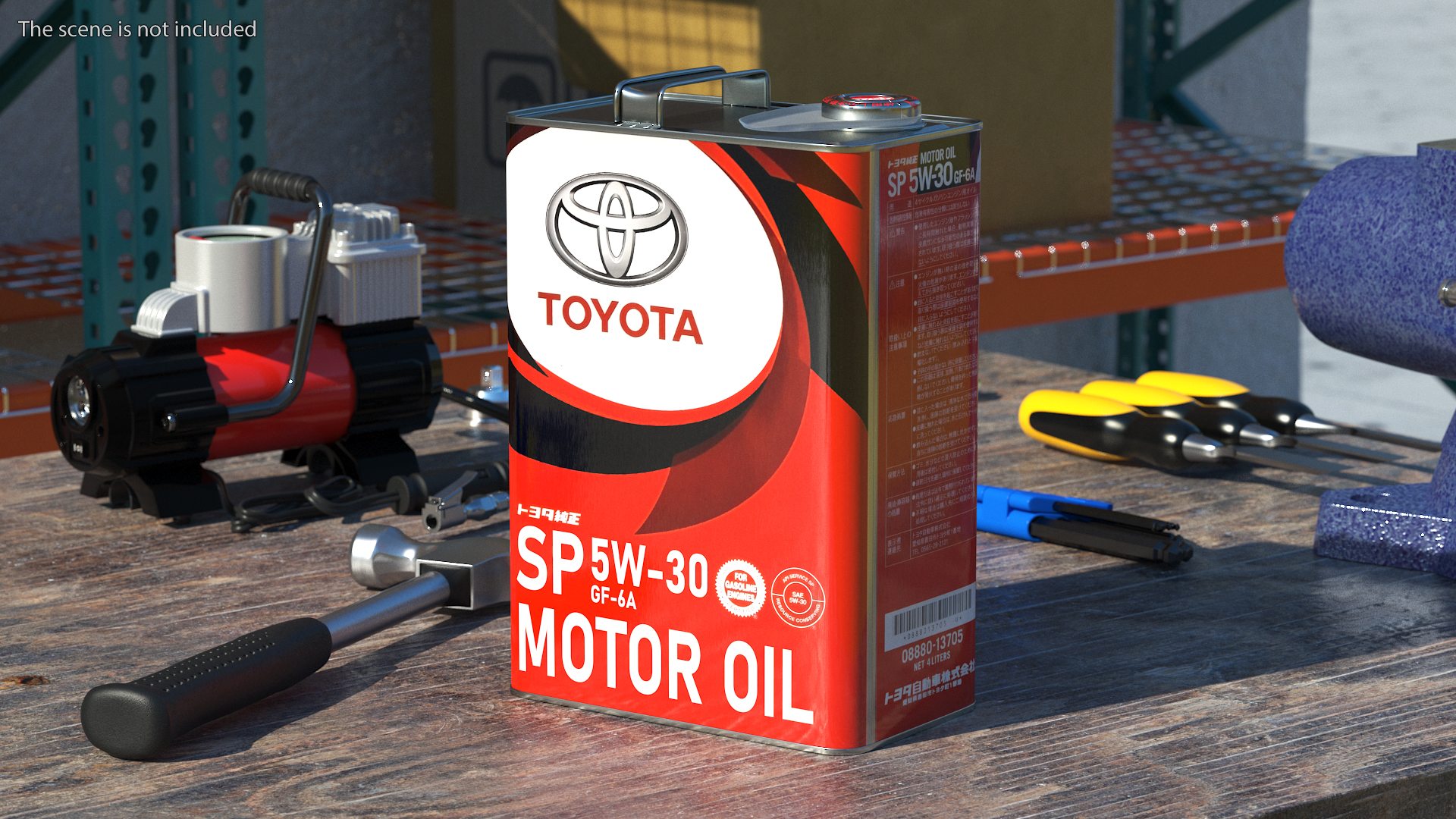 3D Toyota Motor Oil Metal Can