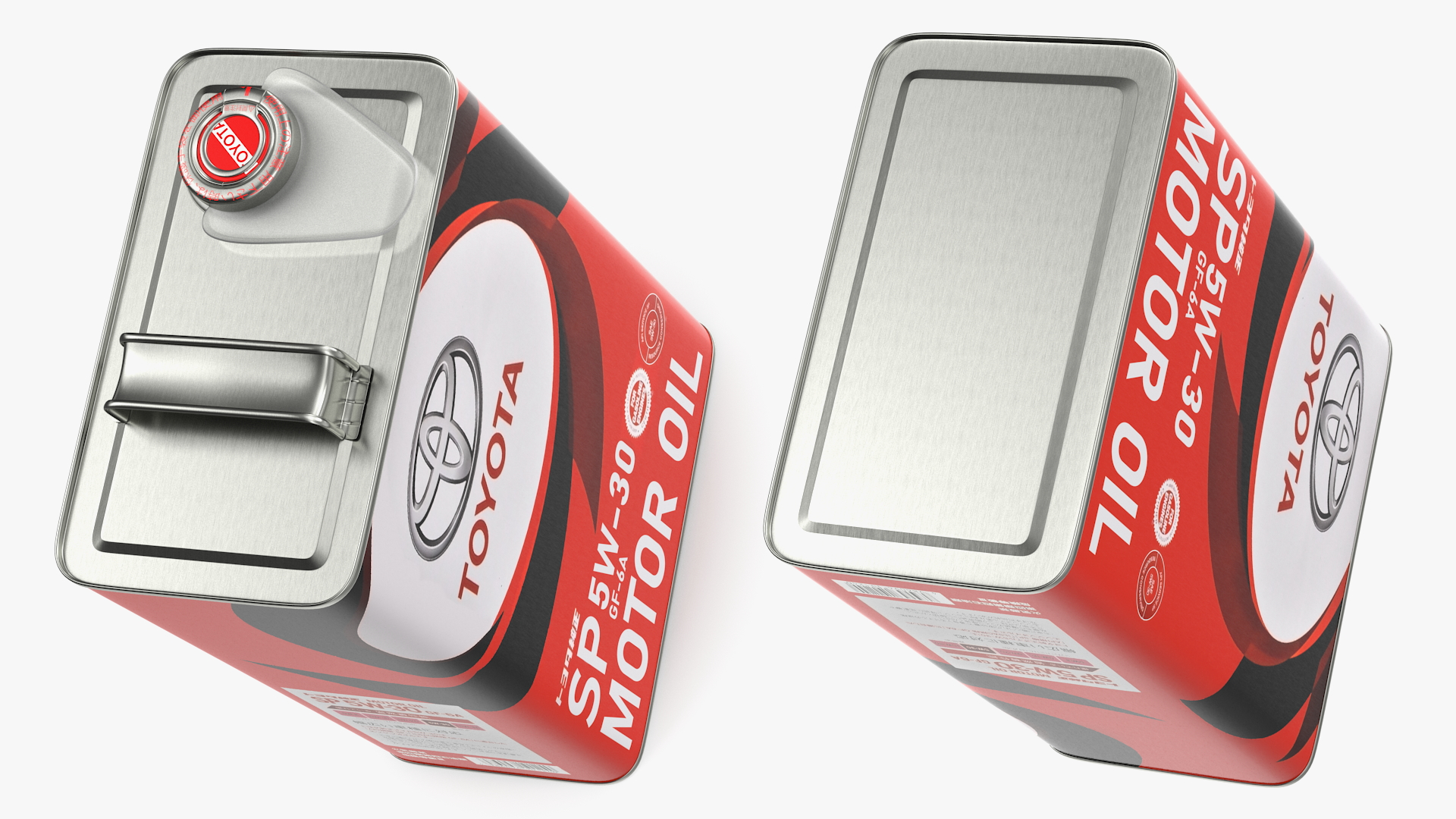 3D Toyota Motor Oil Metal Can