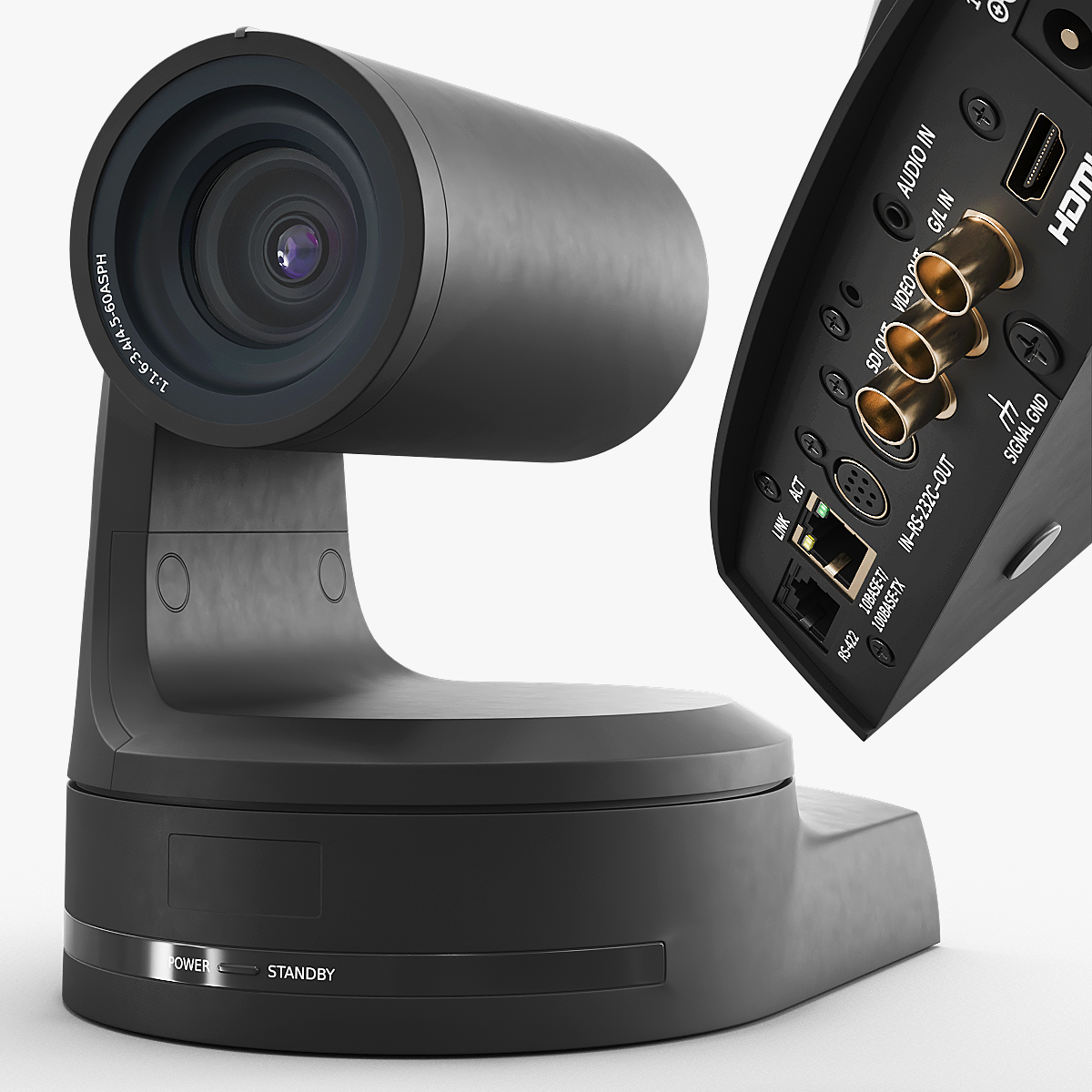 Robotic PTZ Broadcast Camera 3D model preview