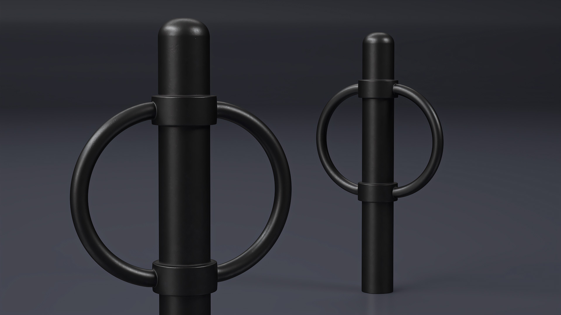 Cycle Rack Parking Black 3D model