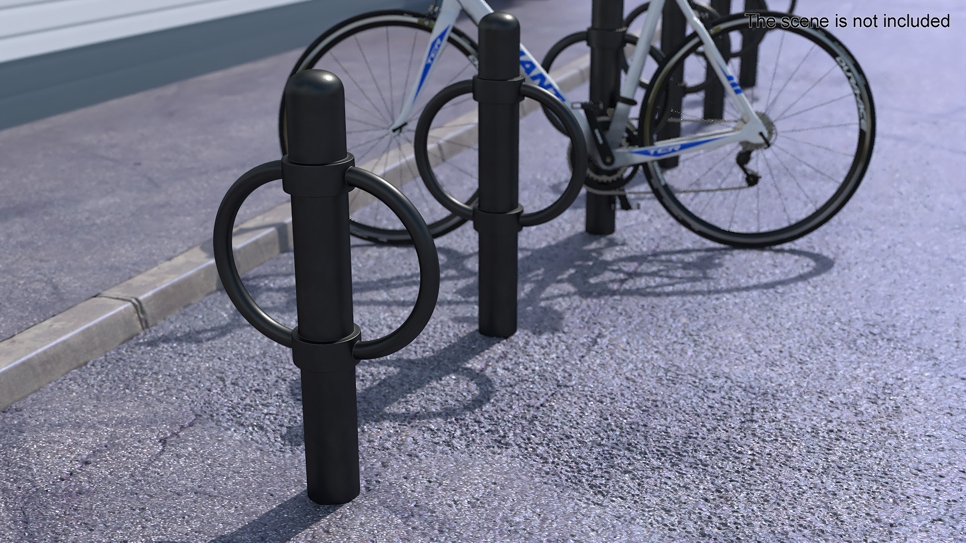 Cycle Rack Parking Black 3D model