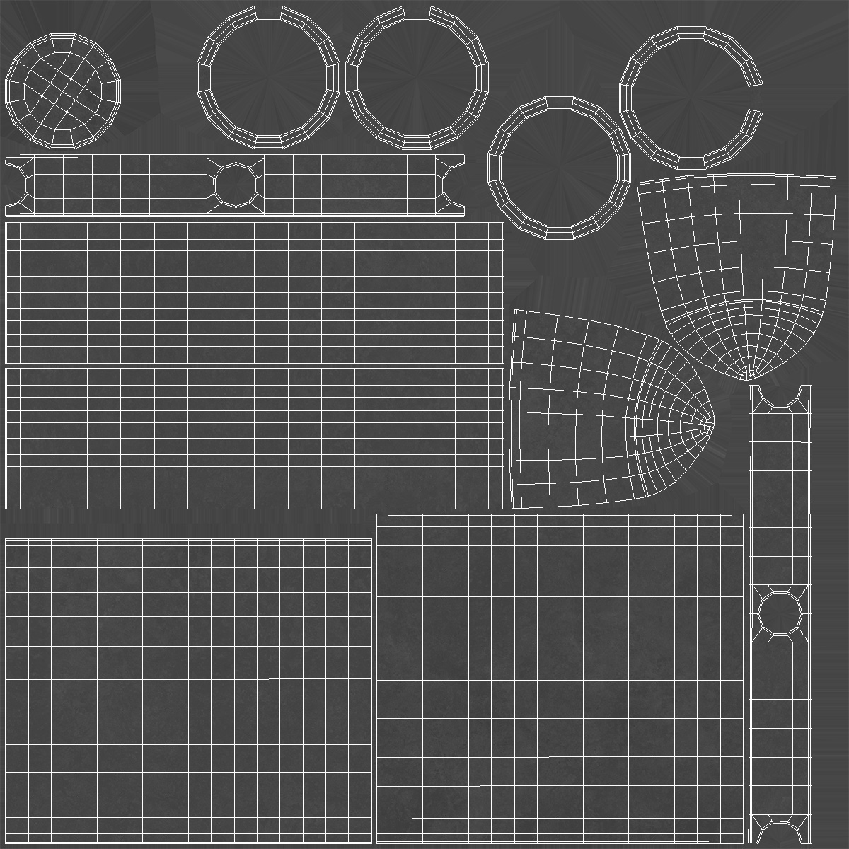 Cycle Rack Parking Black 3D model