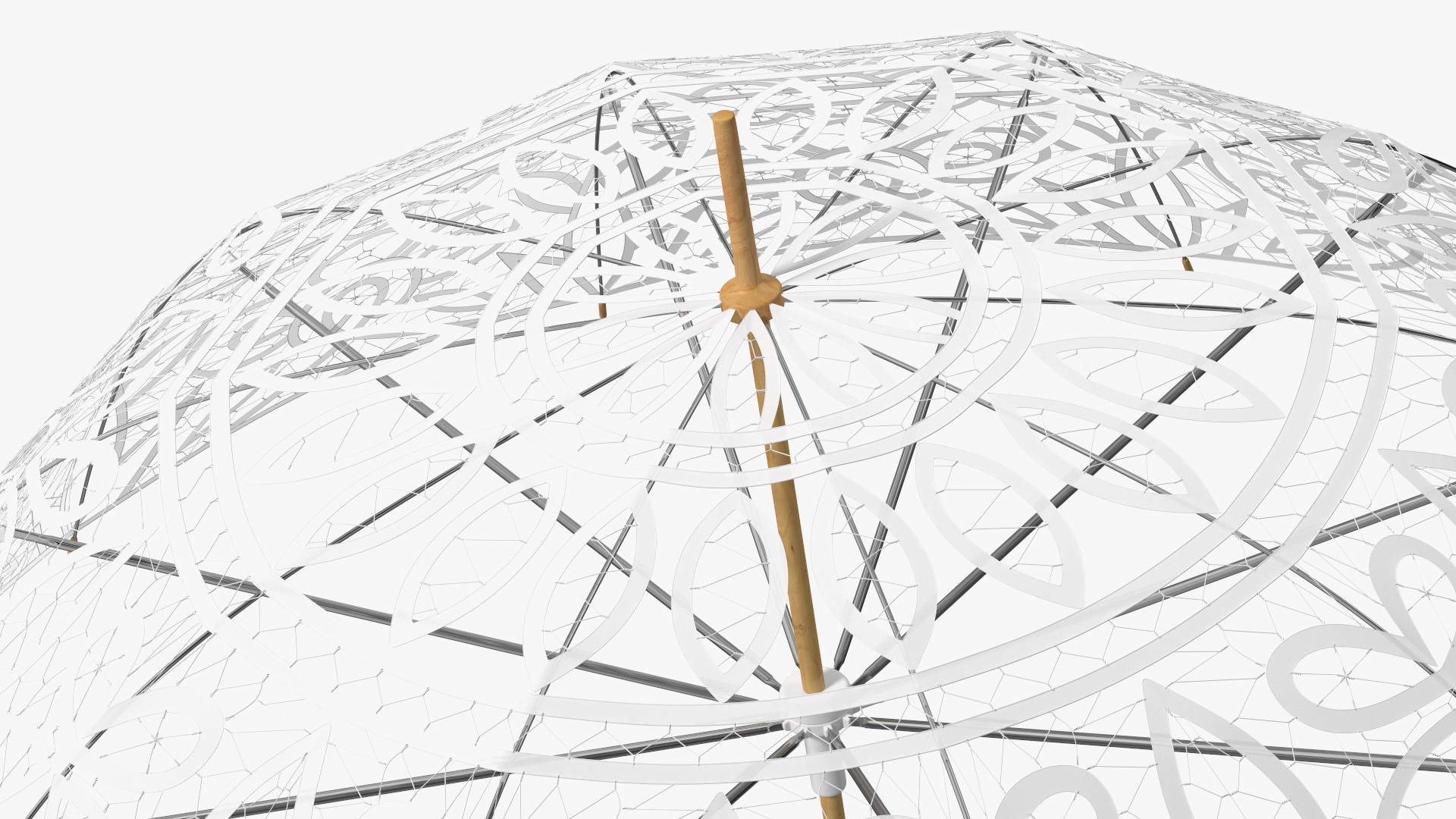 3D Cotton Lace Parasol Umbrella model