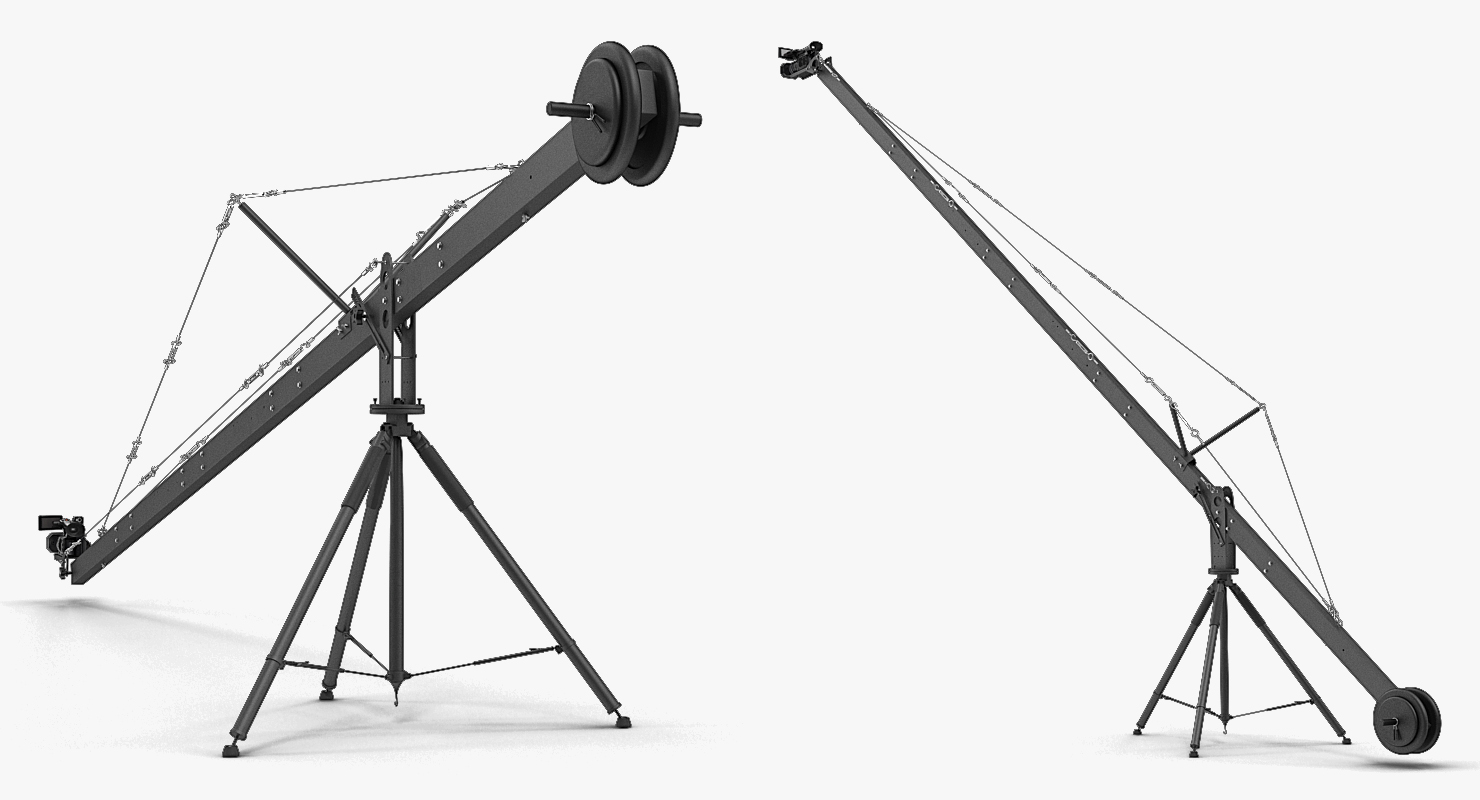 3D Camera Crane with Full HD Camcorder Panasonic HC X1000 Rigged