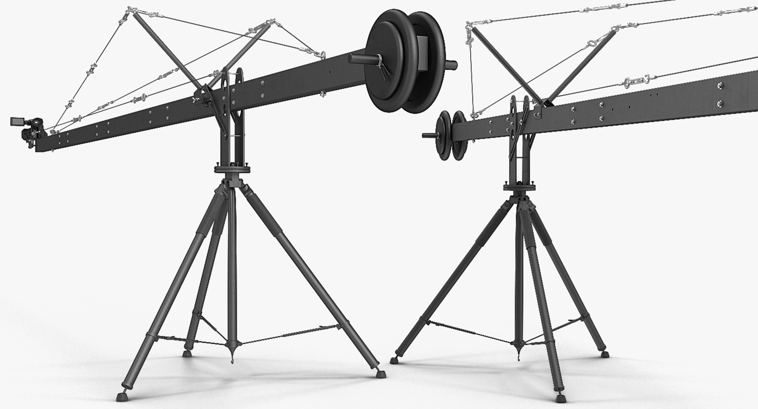 3D Camera Crane with Full HD Camcorder Panasonic HC X1000 Rigged