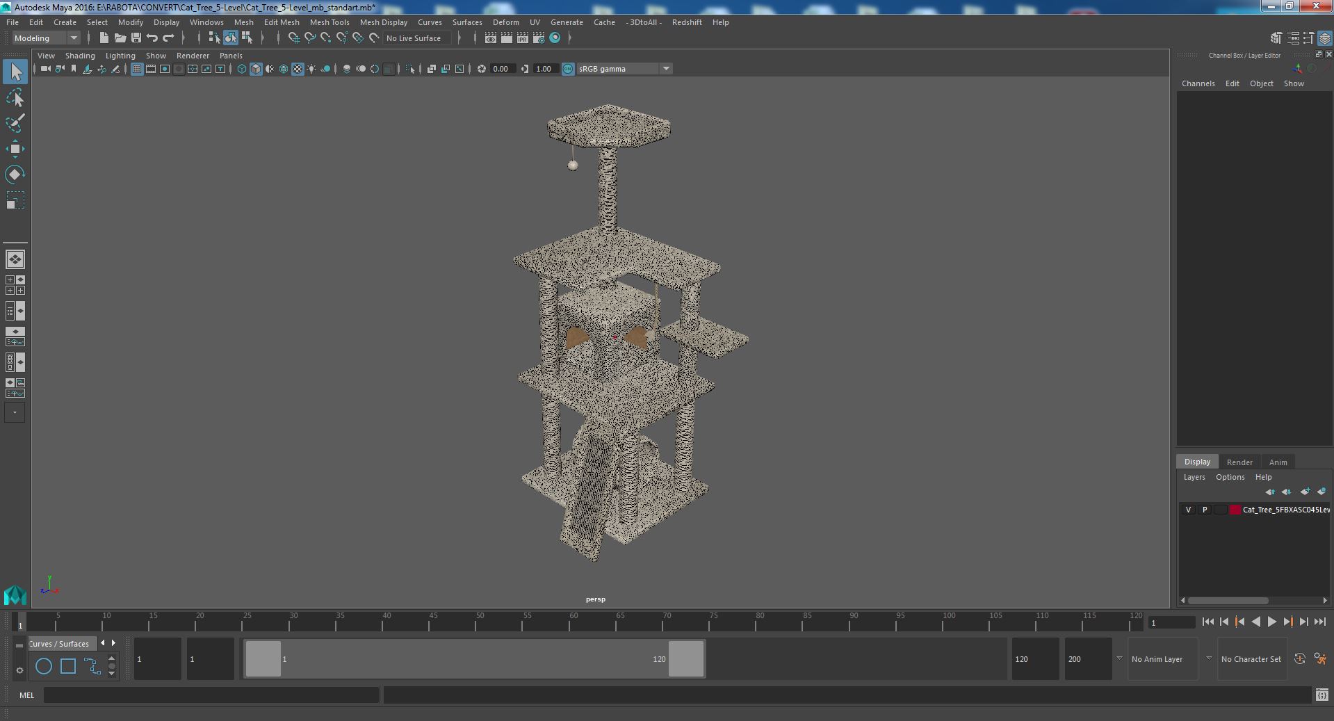 3D Cat Tree 5-Level