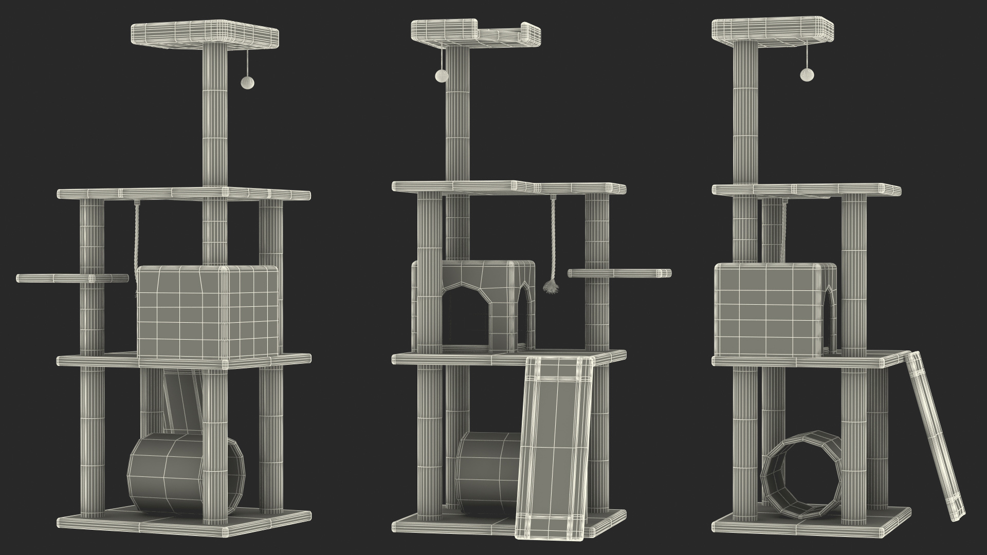 3D Cat Tree 5-Level