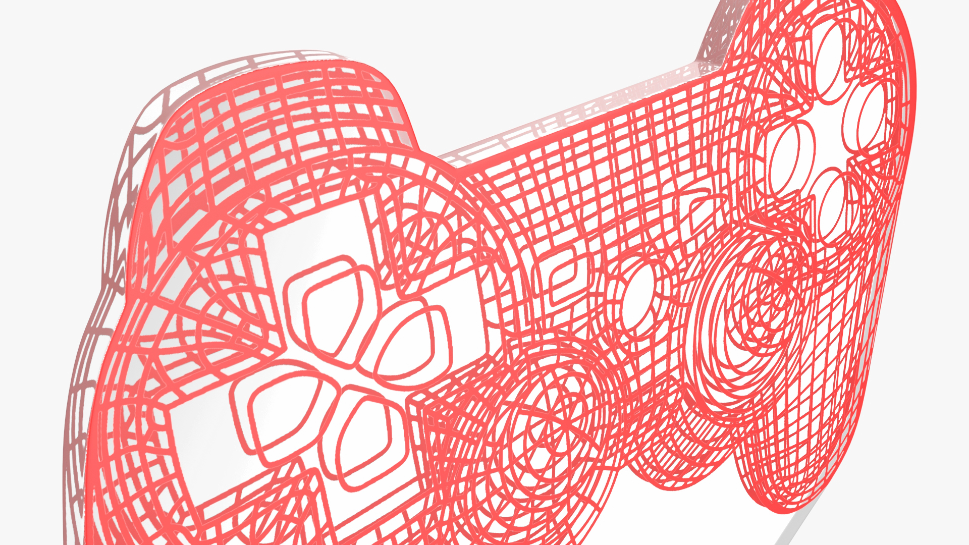 3D 3D Illusion Lamp Gamepad Red model