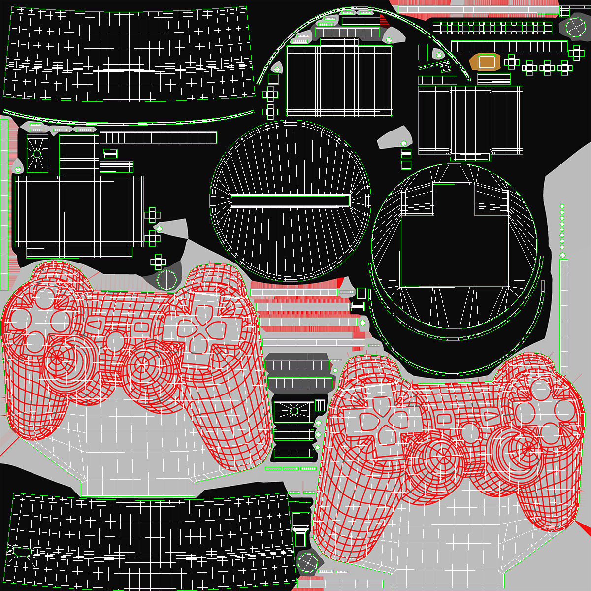 3D 3D Illusion Lamp Gamepad Red model