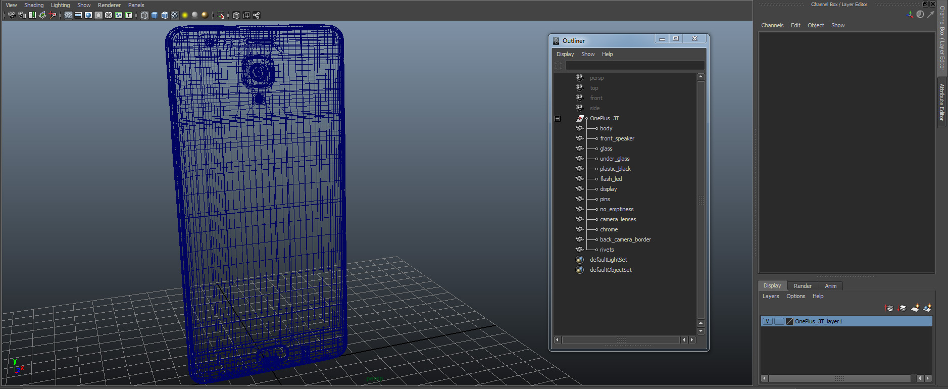 3D model OnePlus 3T