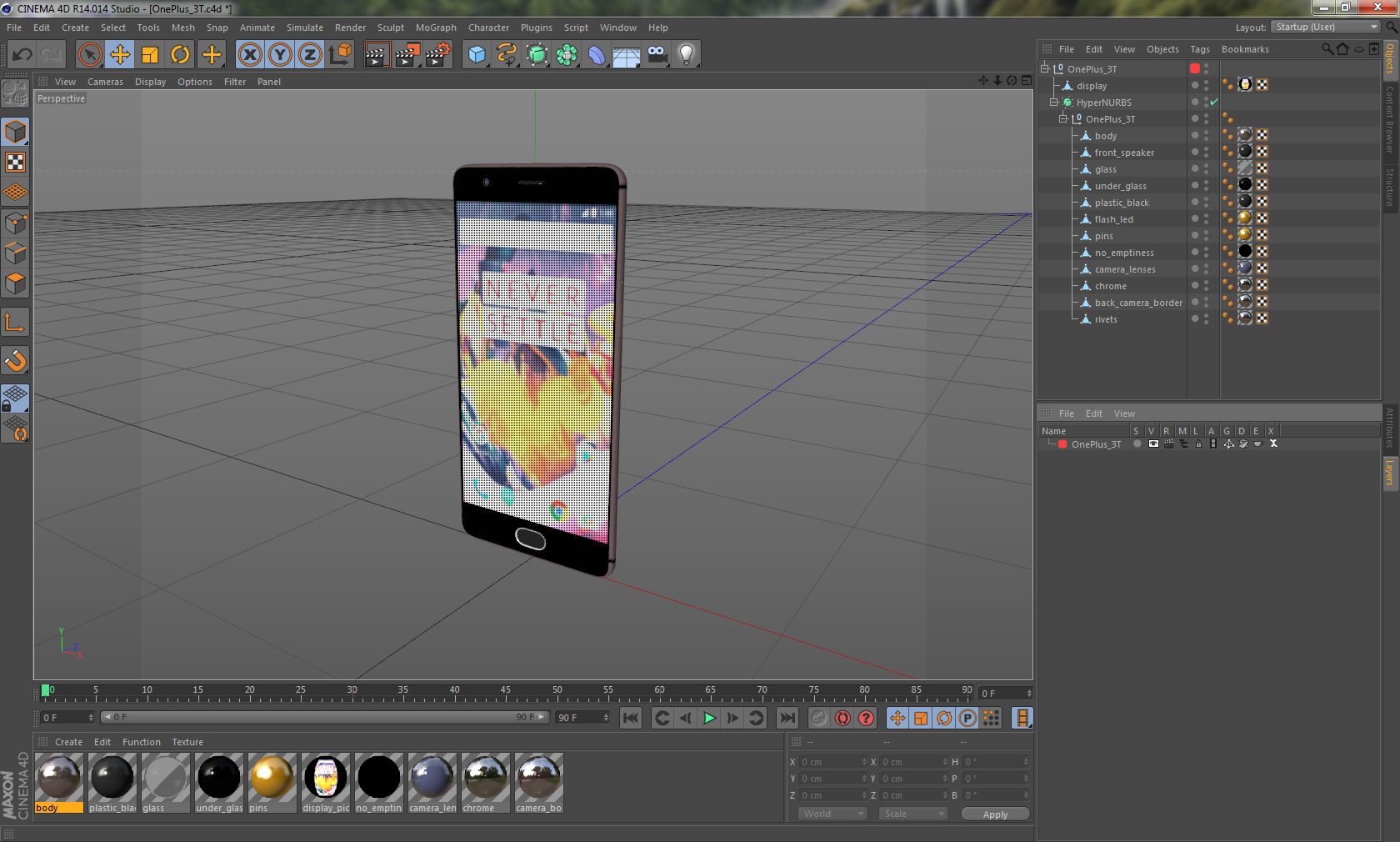 3D model OnePlus 3T