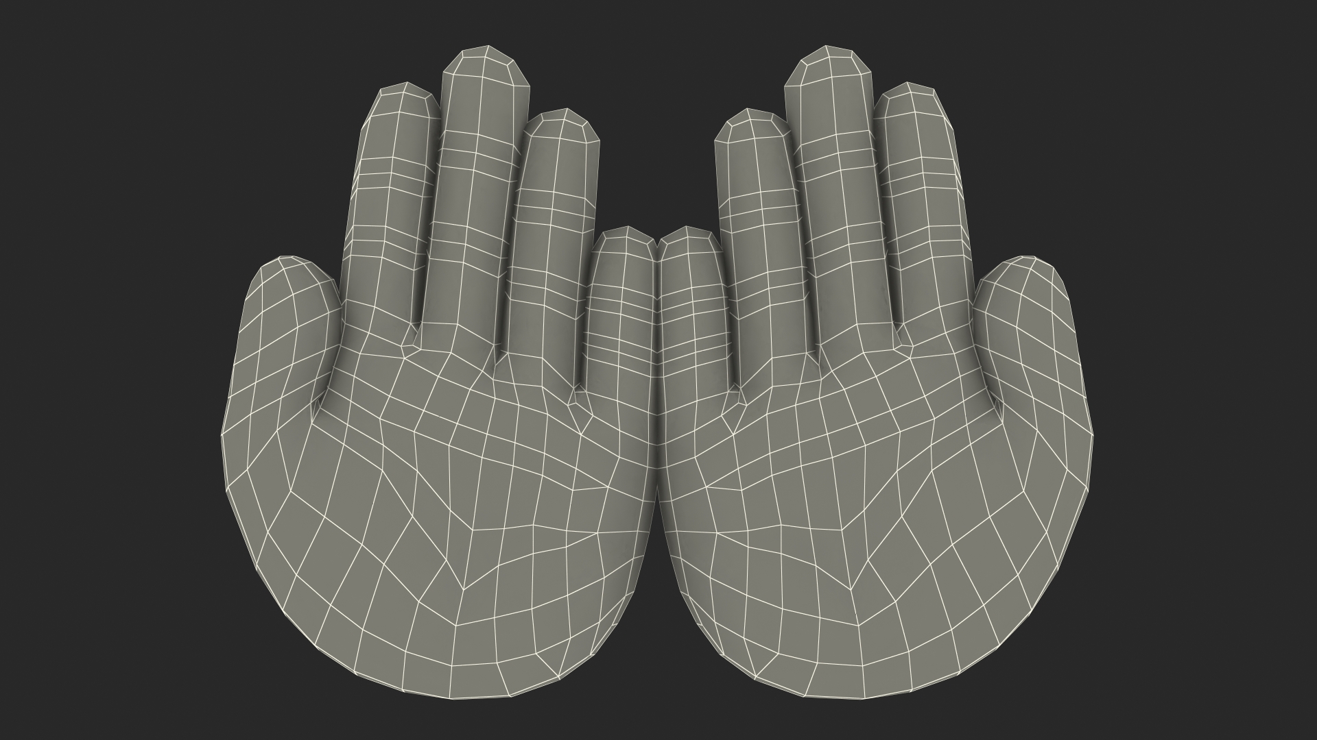 3D Palms Up Together Emoji model
