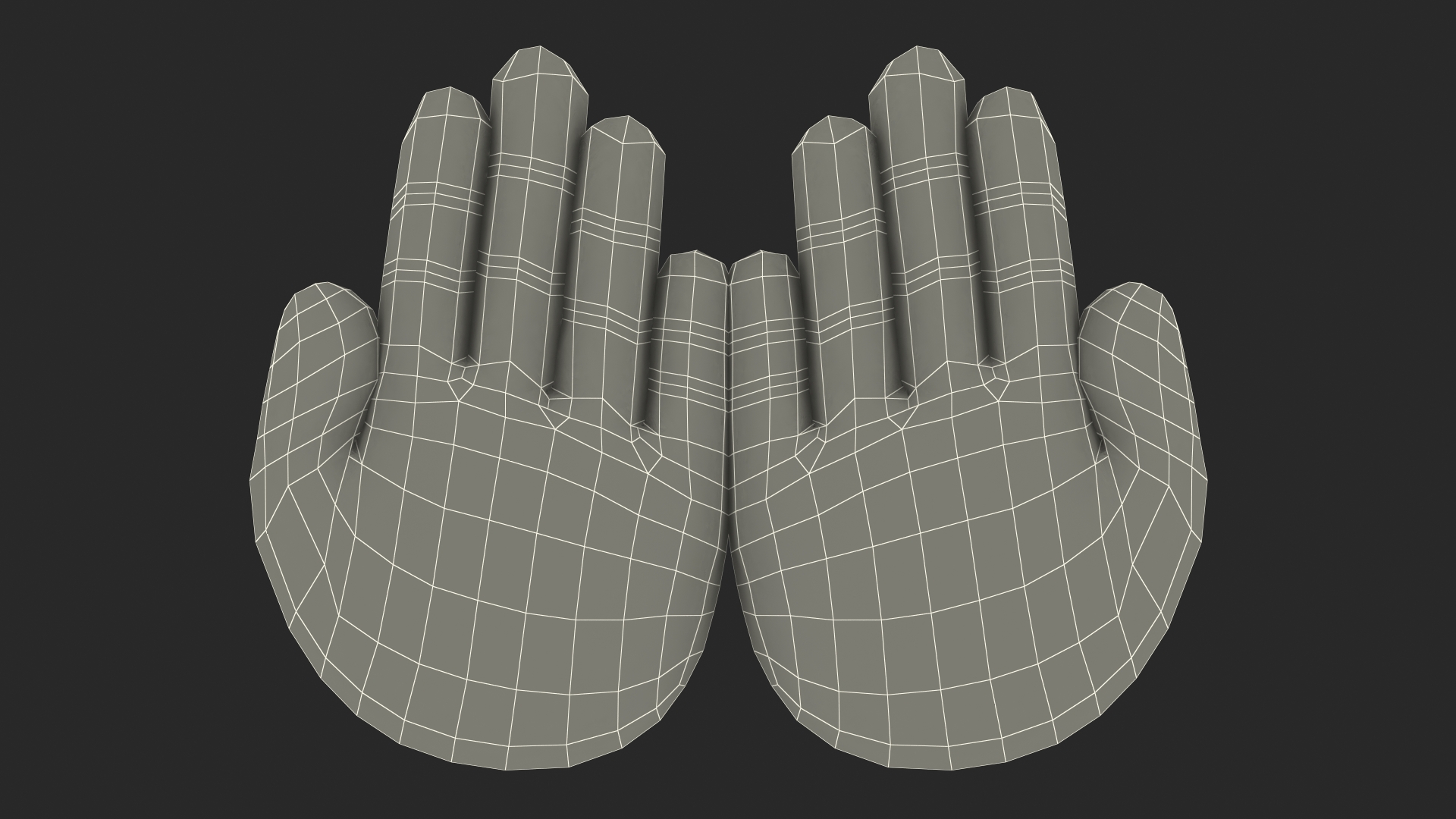 3D Palms Up Together Emoji model