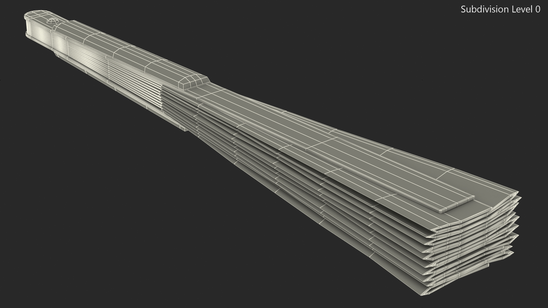 3D Kung Fu Fan Folded model