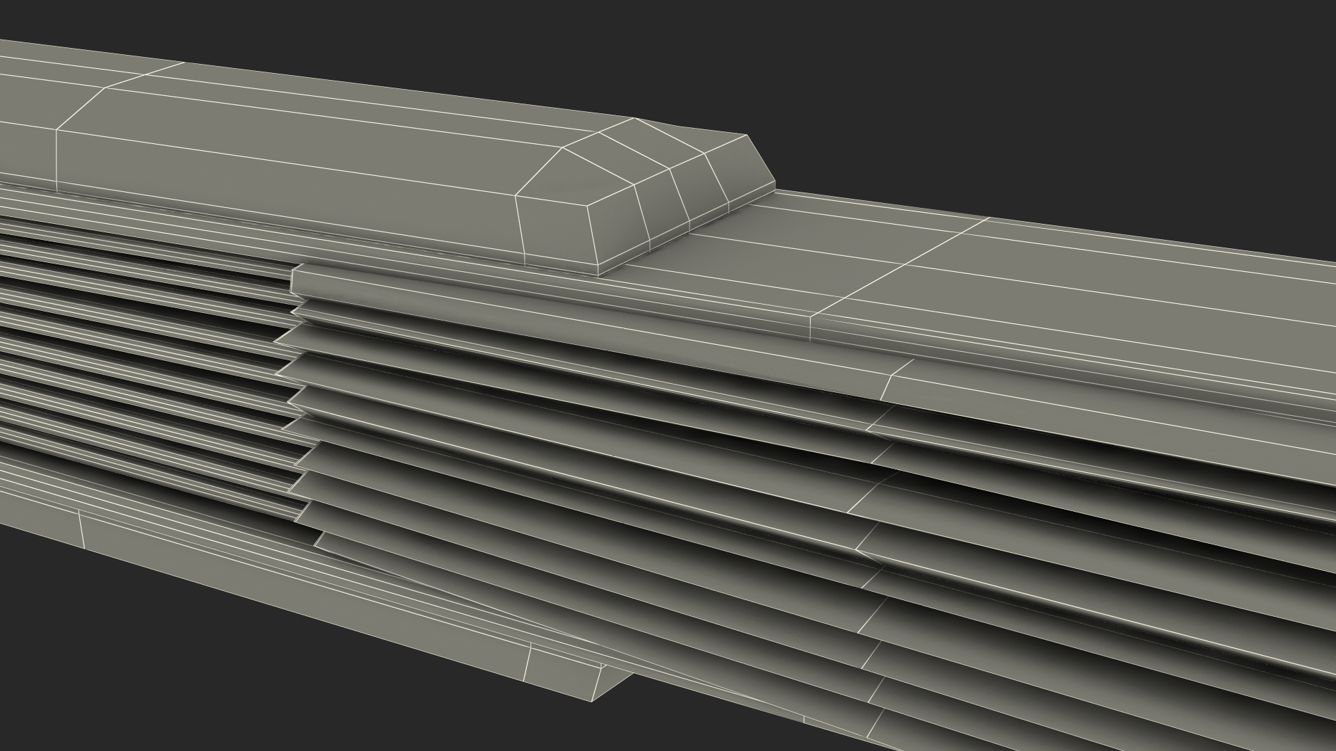 3D Kung Fu Fan Folded model