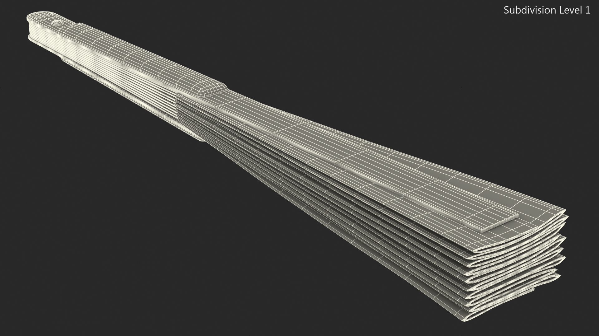 3D Kung Fu Fan Folded model