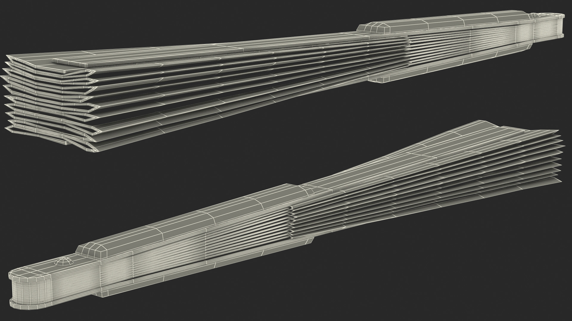 3D Kung Fu Fan Folded model