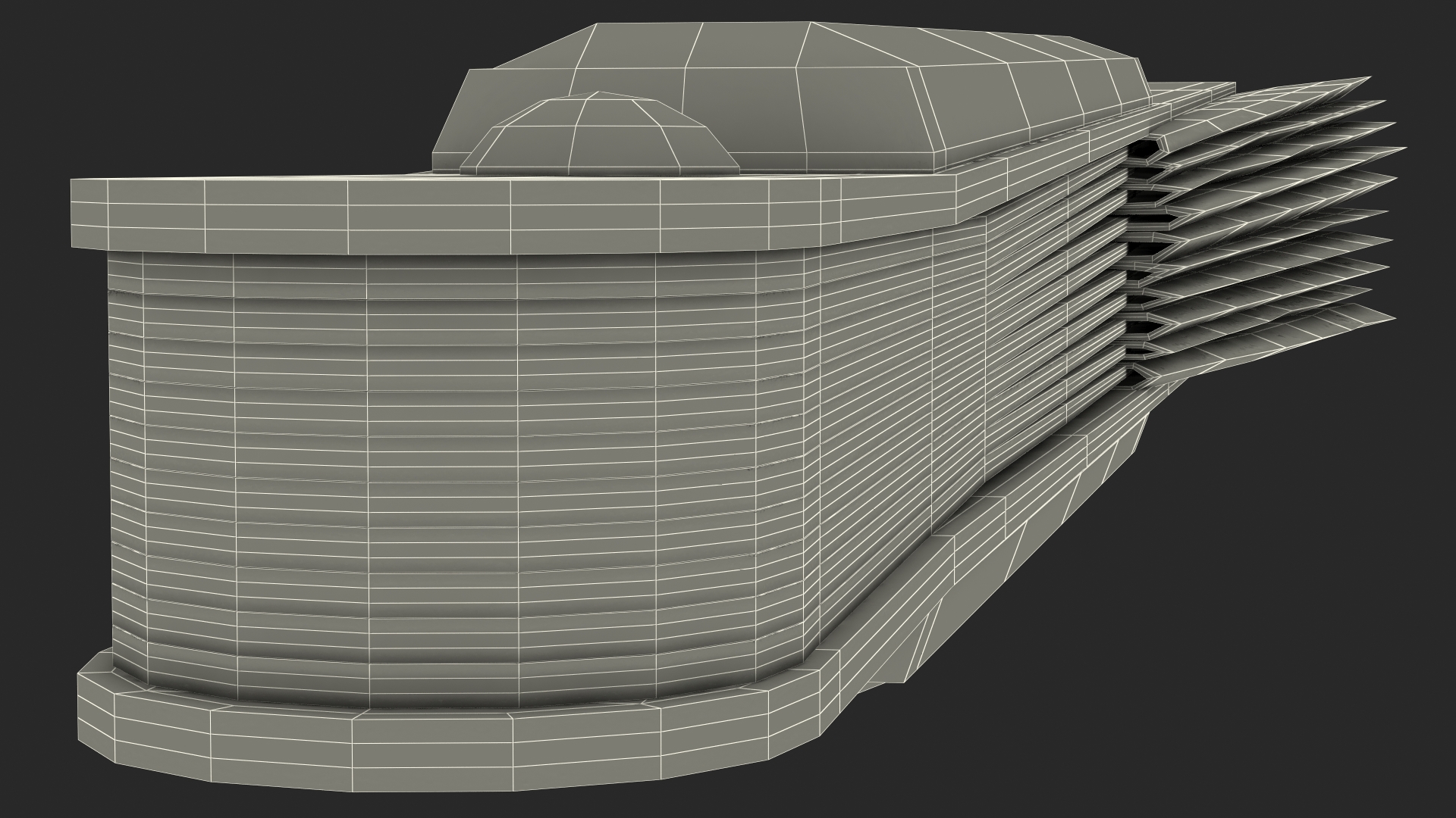 3D Kung Fu Fan Folded model