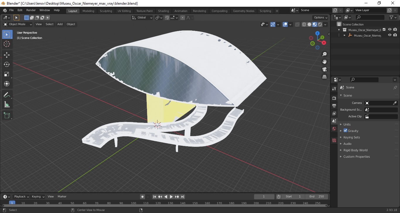 3D model Museu Oscar Niemeyer
