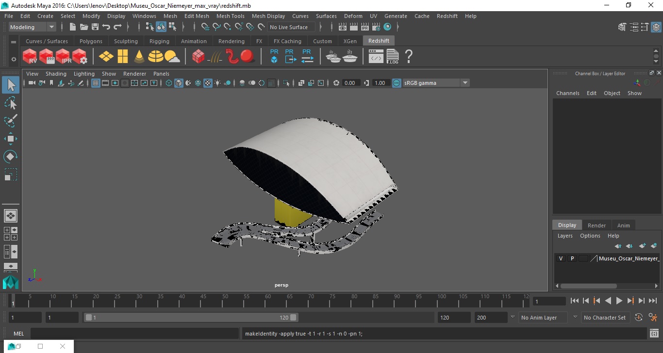 3D model Museu Oscar Niemeyer