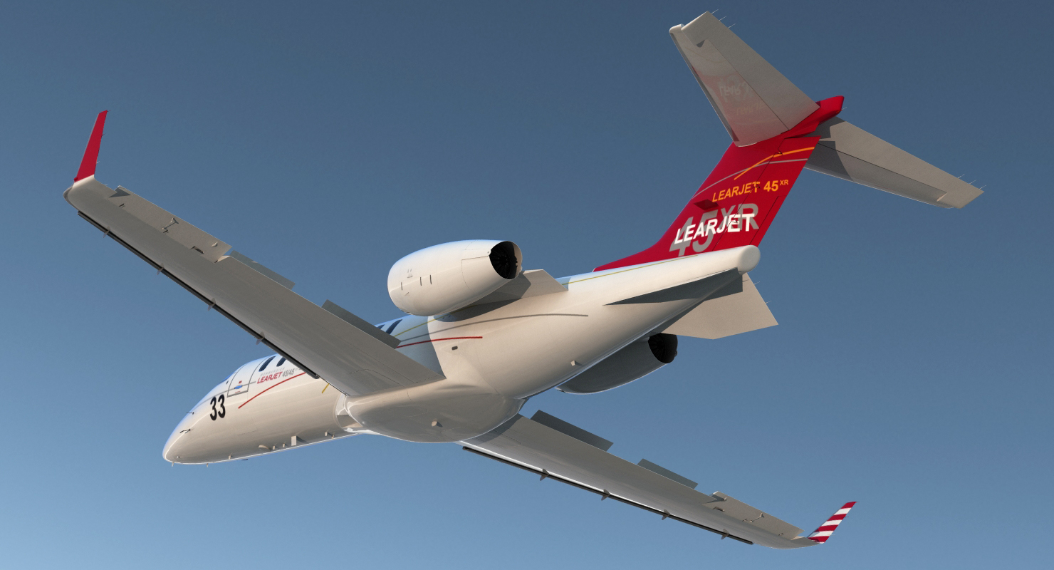 3D model Bombardier Learjet 45XR Rigged