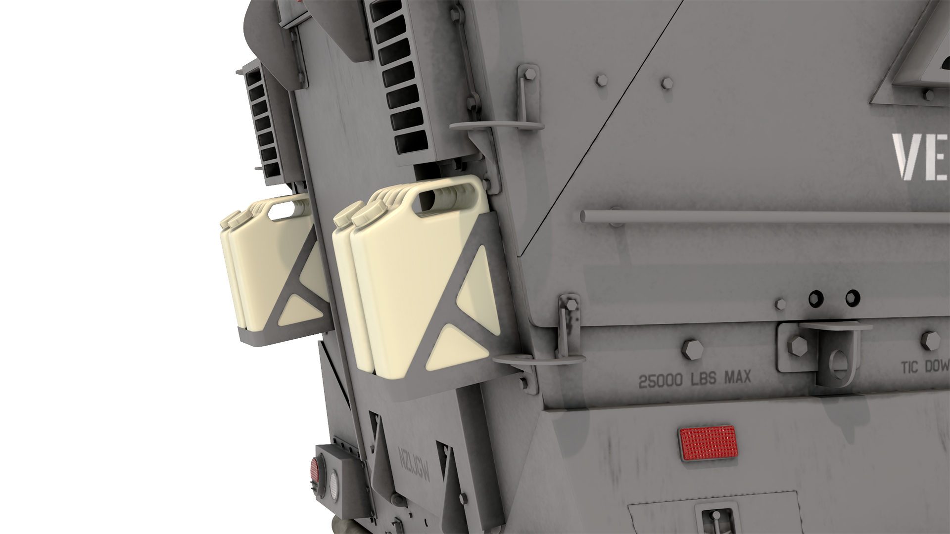 SWAT Armored Vehicle Grey with Officers 3D model