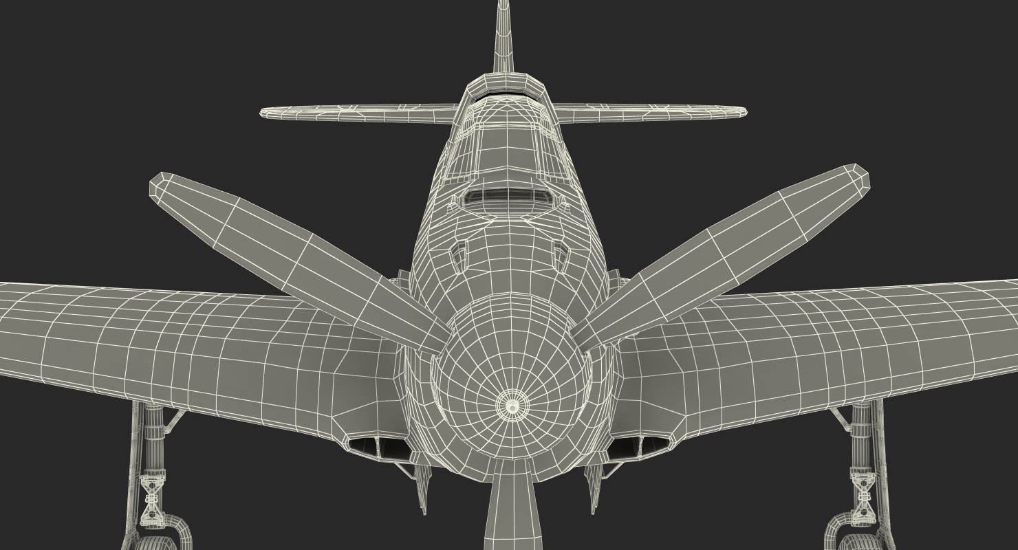 Soviet WWII Fighter Aircraft Yak 9 3D model