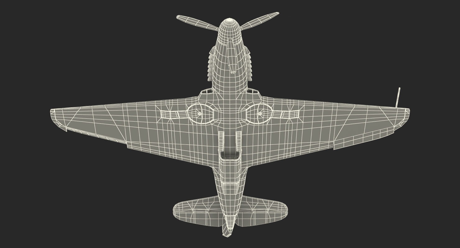 Soviet WWII Fighter Aircraft Yak 9 3D model