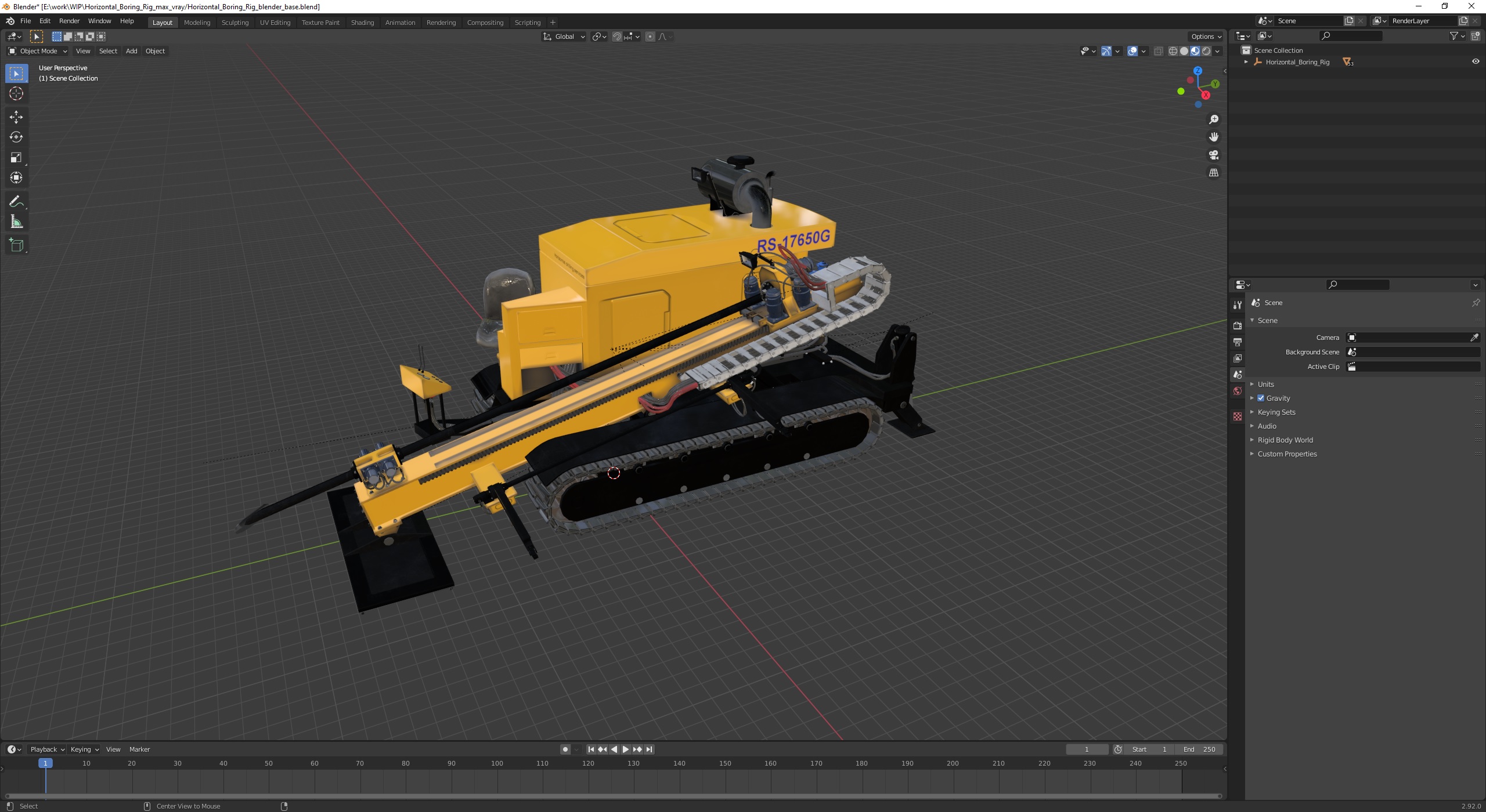 3D Horizontal Boring Rig