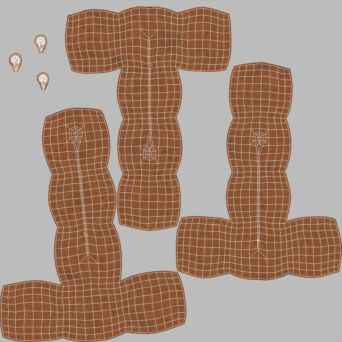 3D Macadamia Nuts in Shell model