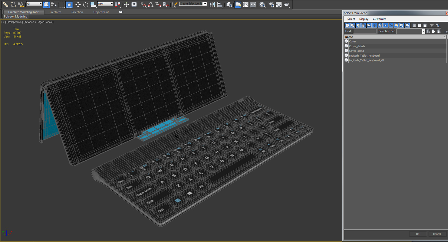 3D Logitech Tablet Keyboard for iPad model