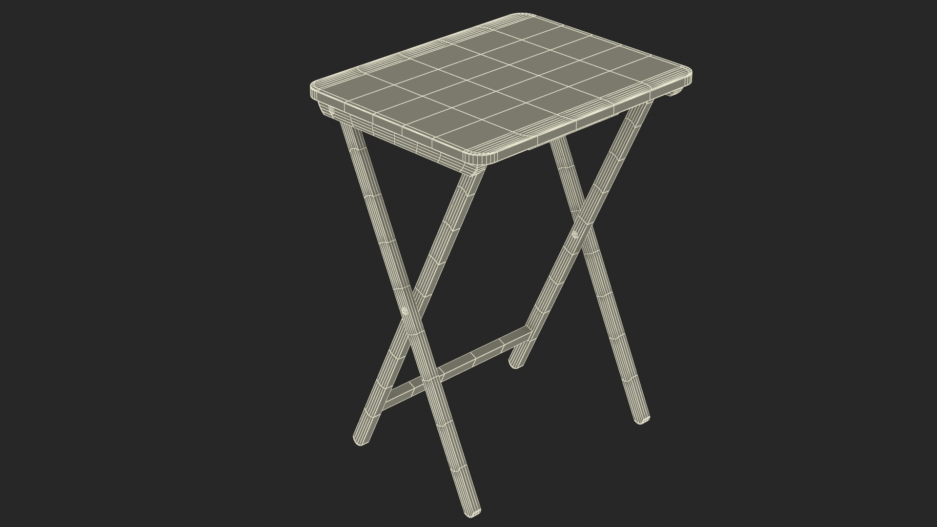 3D model Wooden Folding Table
