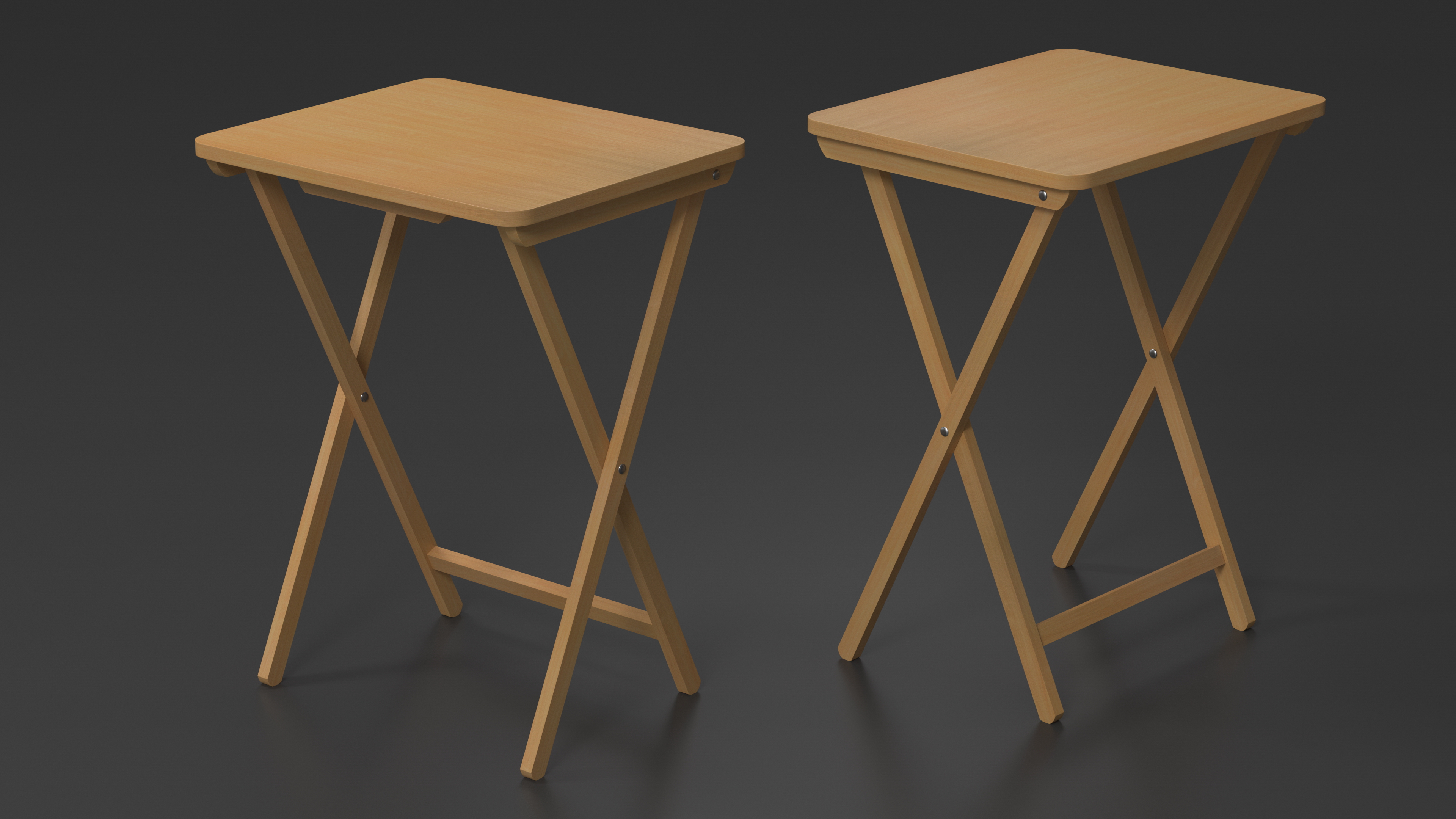 3D model Wooden Folding Table