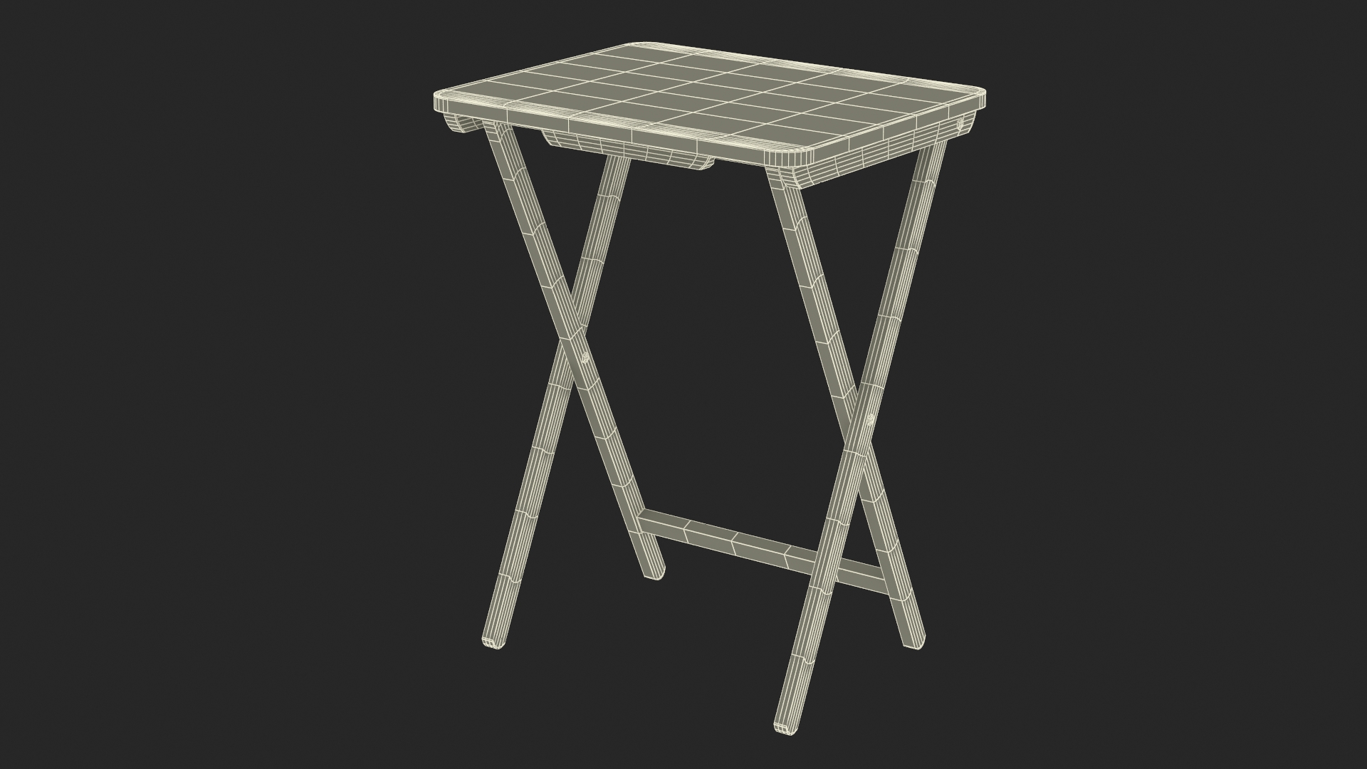 3D model Wooden Folding Table