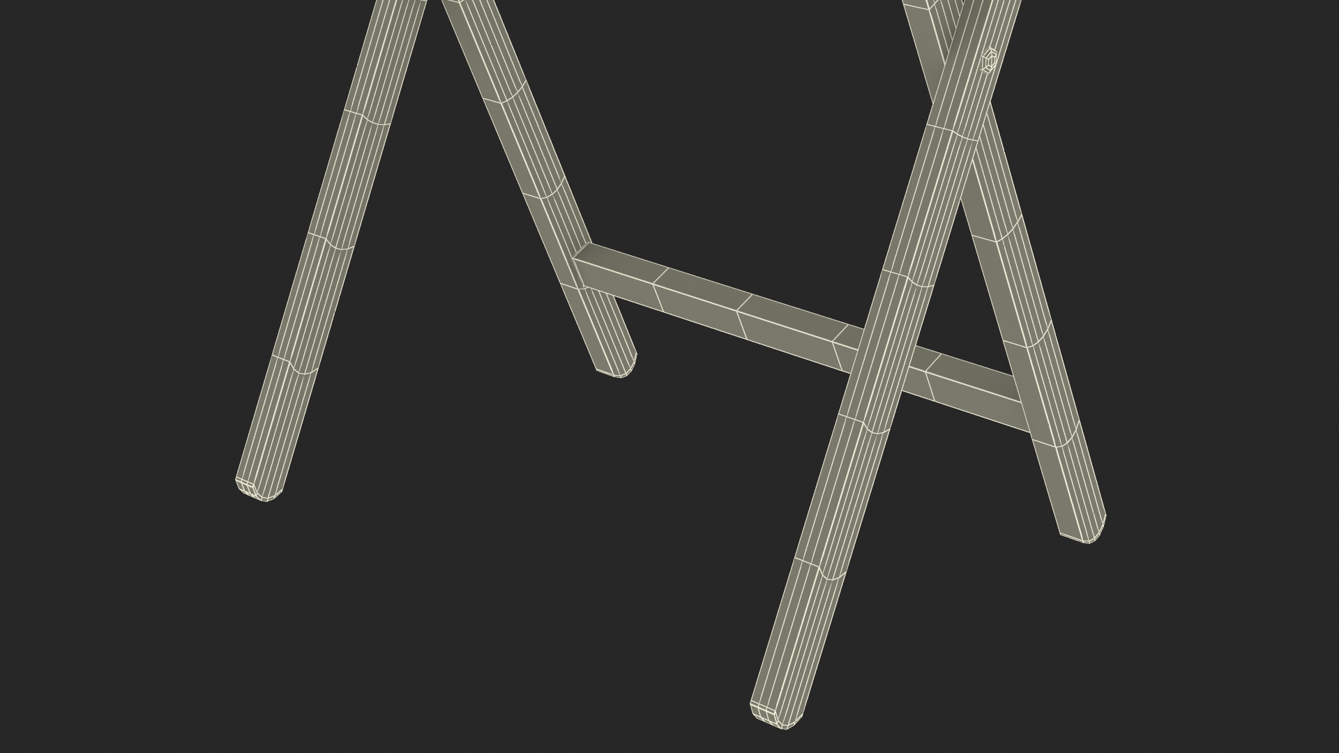 3D model Wooden Folding Table