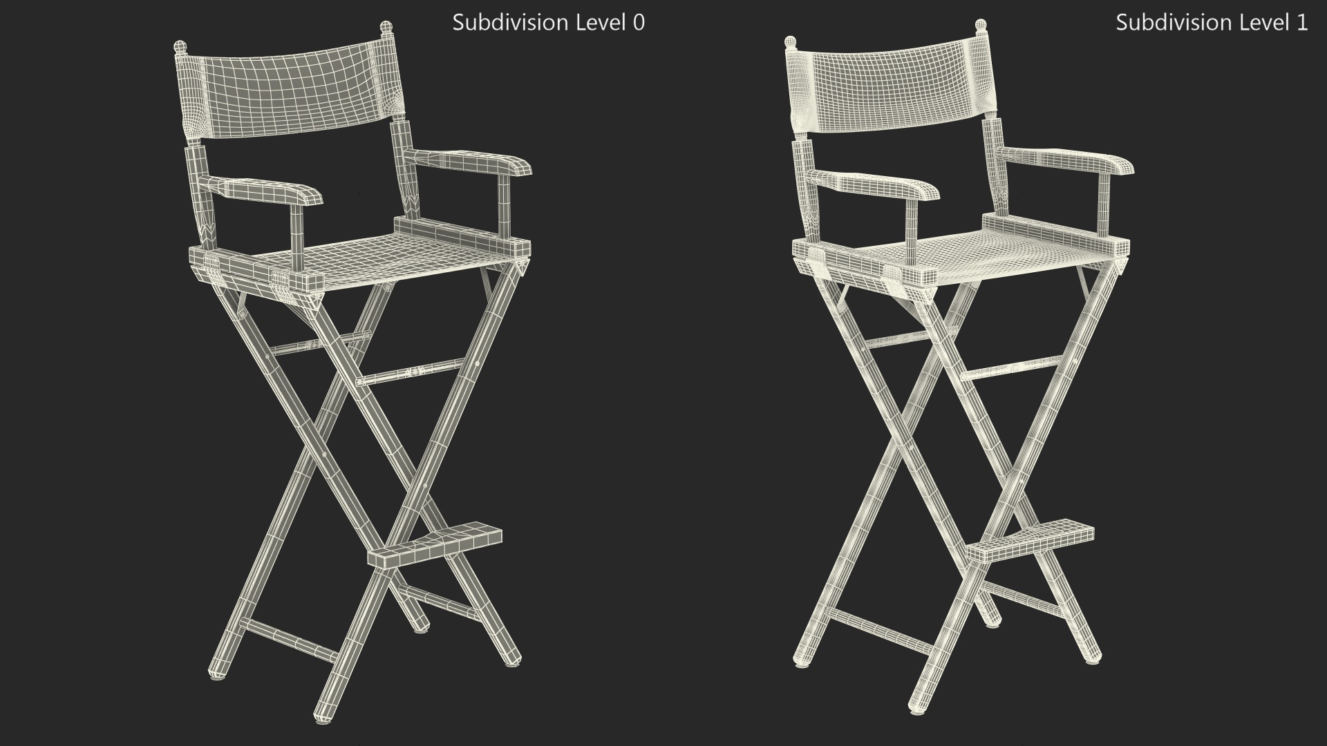 Tall Director Chair 3D model