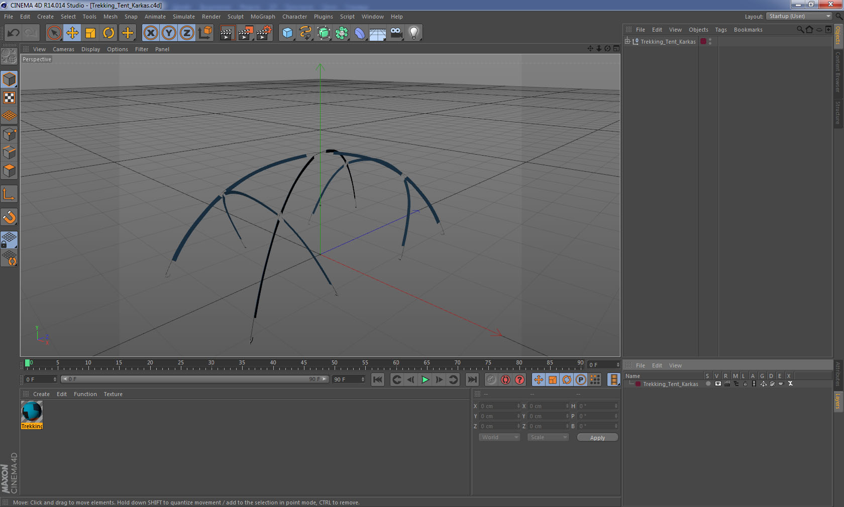 3D model Trekking Tent Karkas