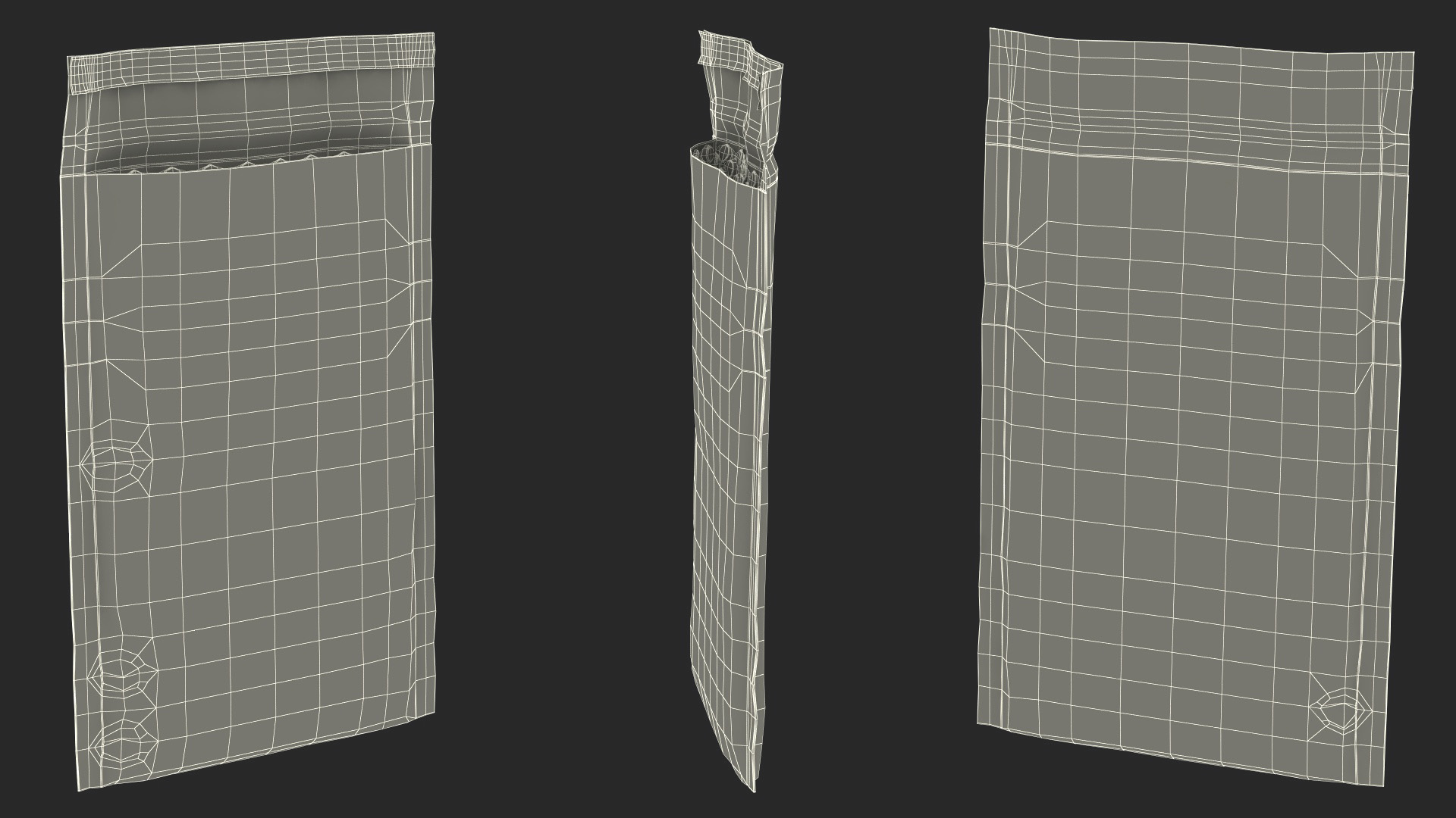 3D model Kraft Paper Bubble Mailer Open