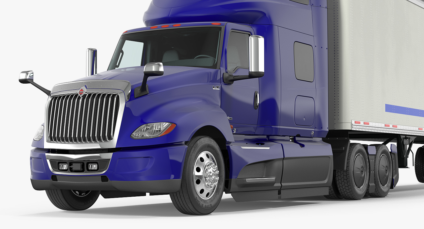 International LT625 with Semi Trailer 3D
