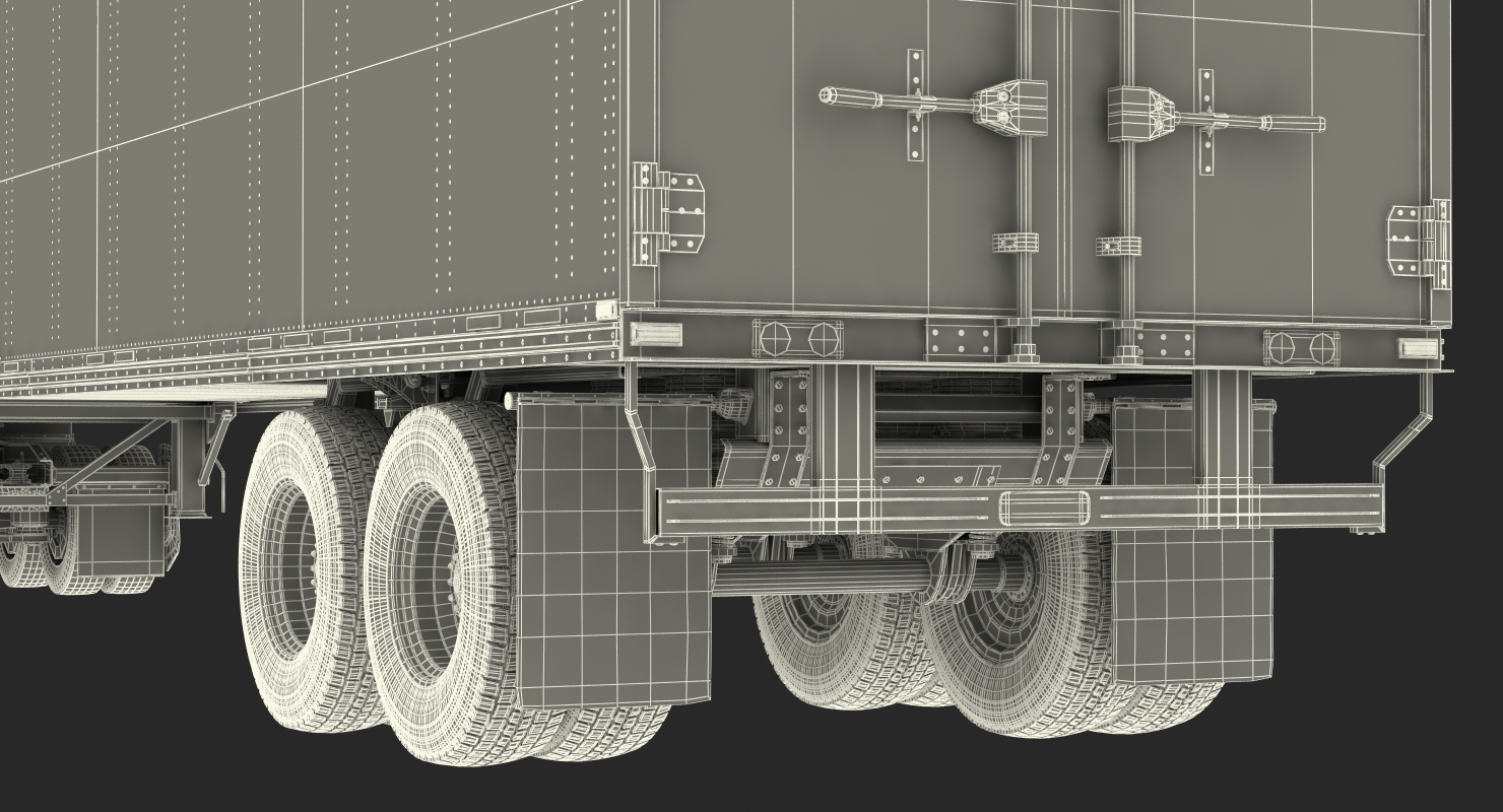 International LT625 with Semi Trailer 3D