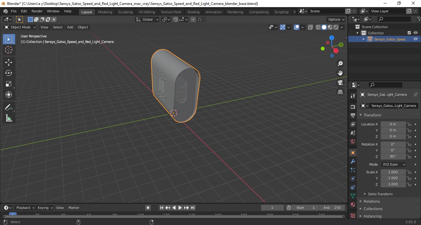 Sensys Gatso Speed and Red Light Camera 3D model