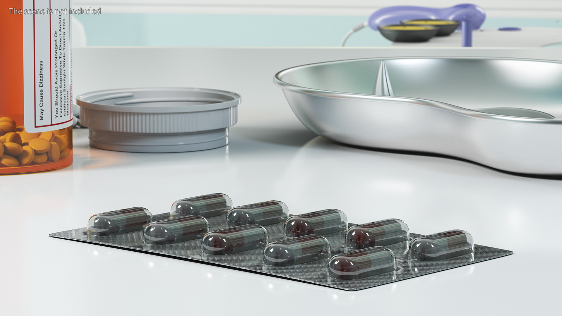 3D Capsule Pill in Blister Pack model