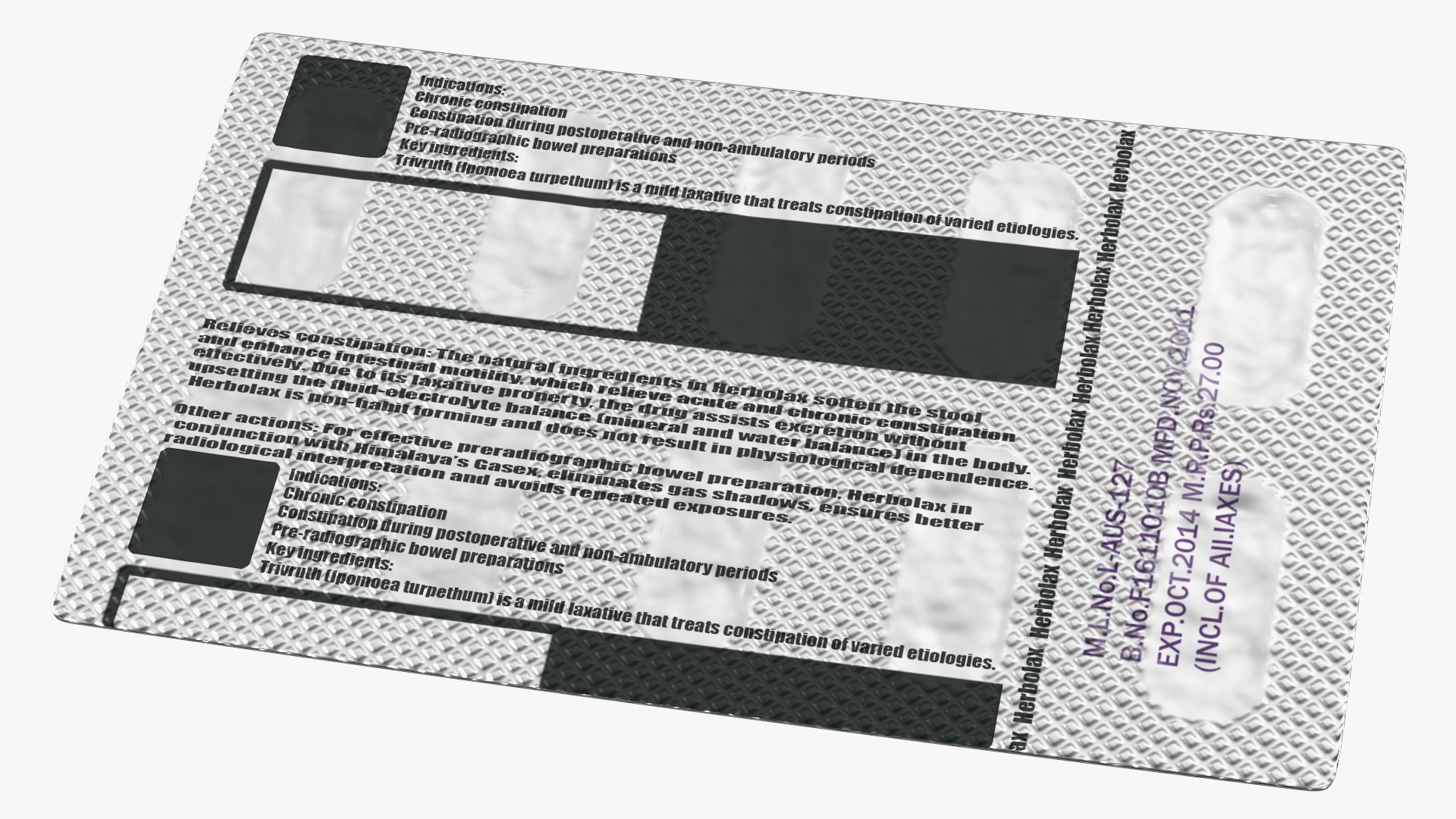 3D Capsule Pill in Blister Pack model