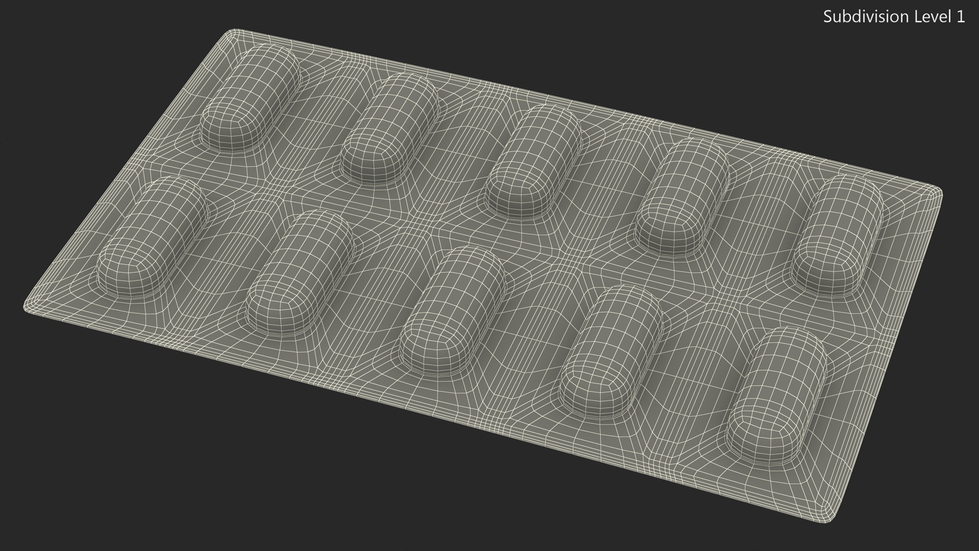 3D Capsule Pill in Blister Pack model