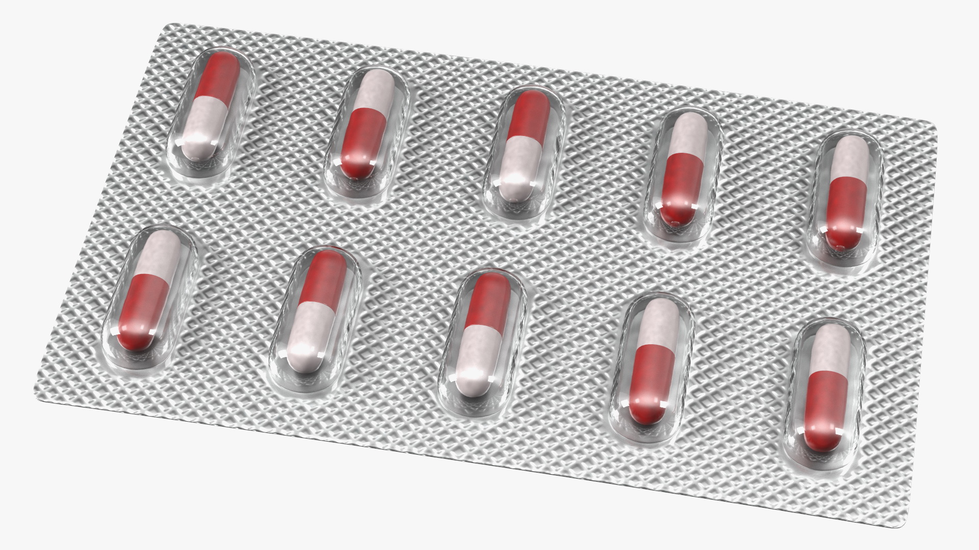 3D Capsule Pill in Blister Pack model